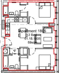 Michigan Waters, 1805, Michigan Avenue, Salford floorplan