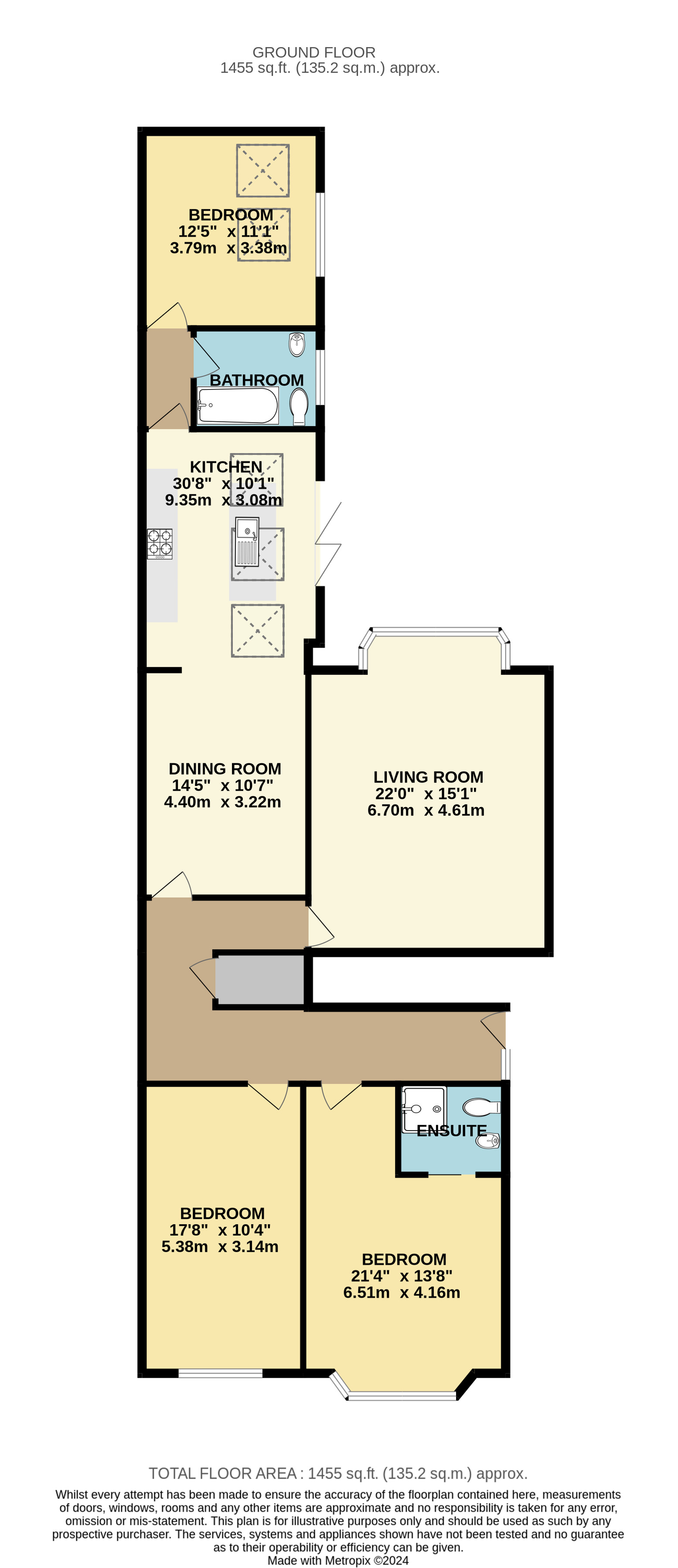 Garden Flat, 133, Westbury Road, Bristol floorplan
