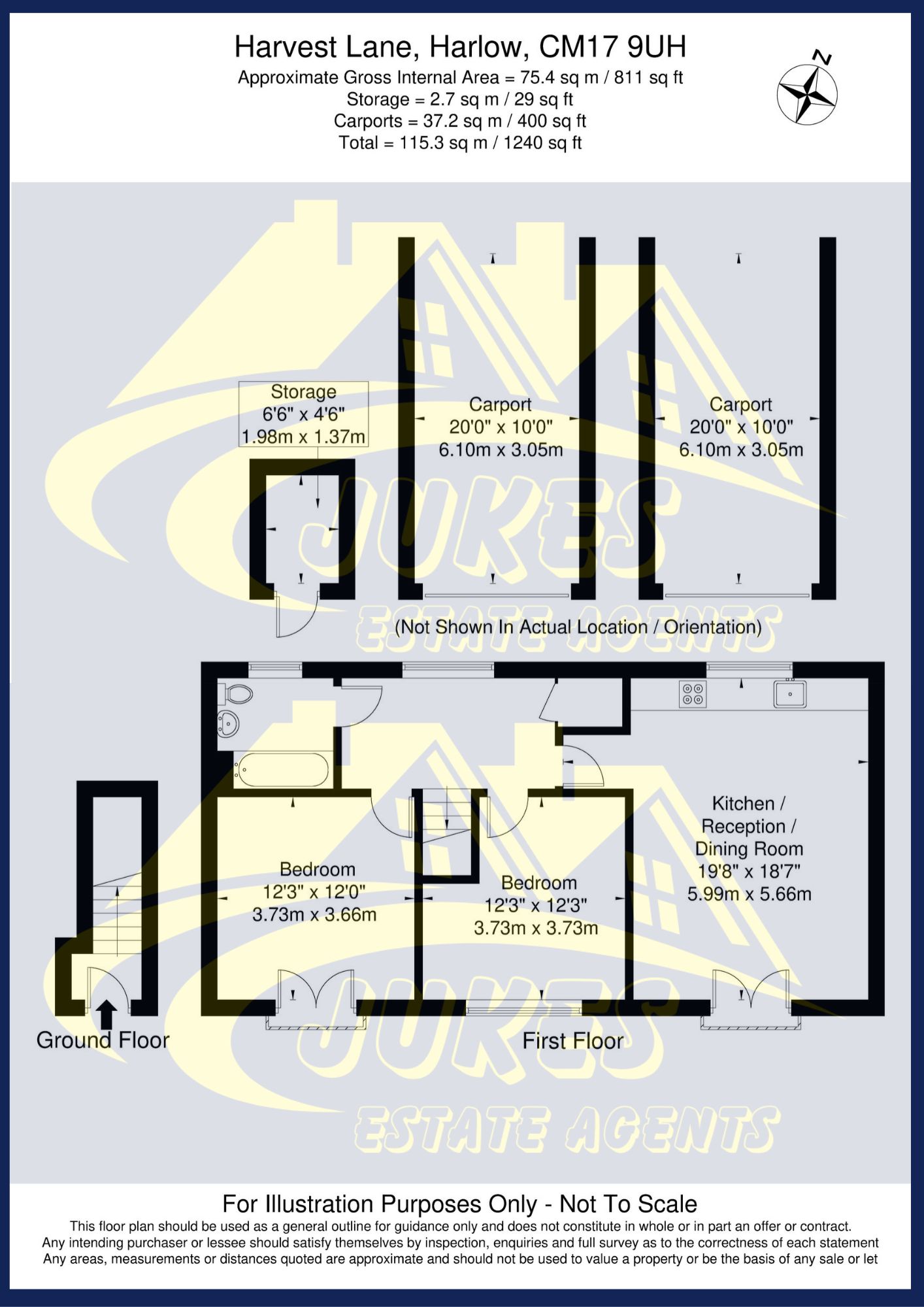 3 Harvest Lane, Harlow floorplan
