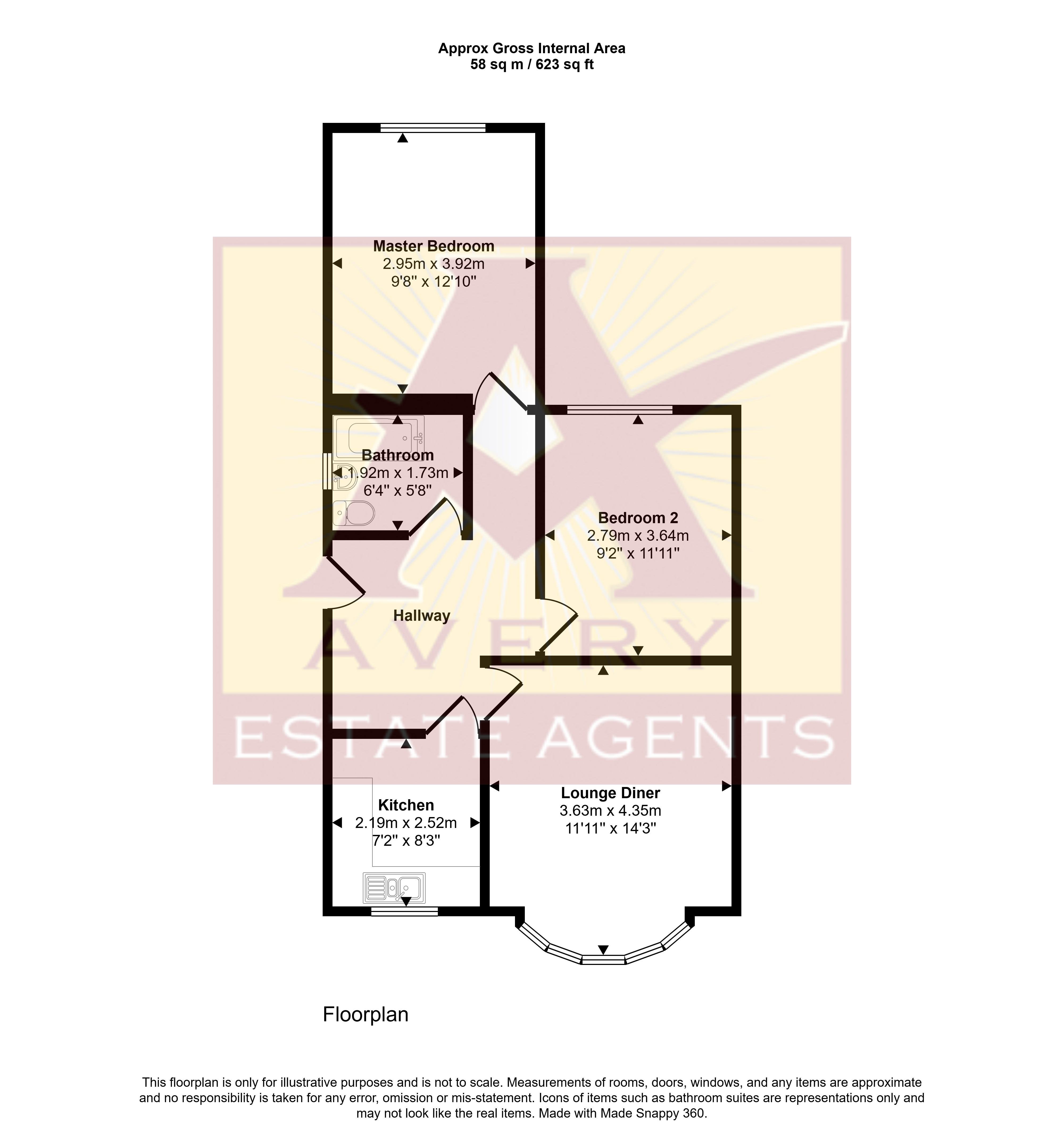 First Floor Flat, 201 Milton Road, Weston s Mare floorplan
