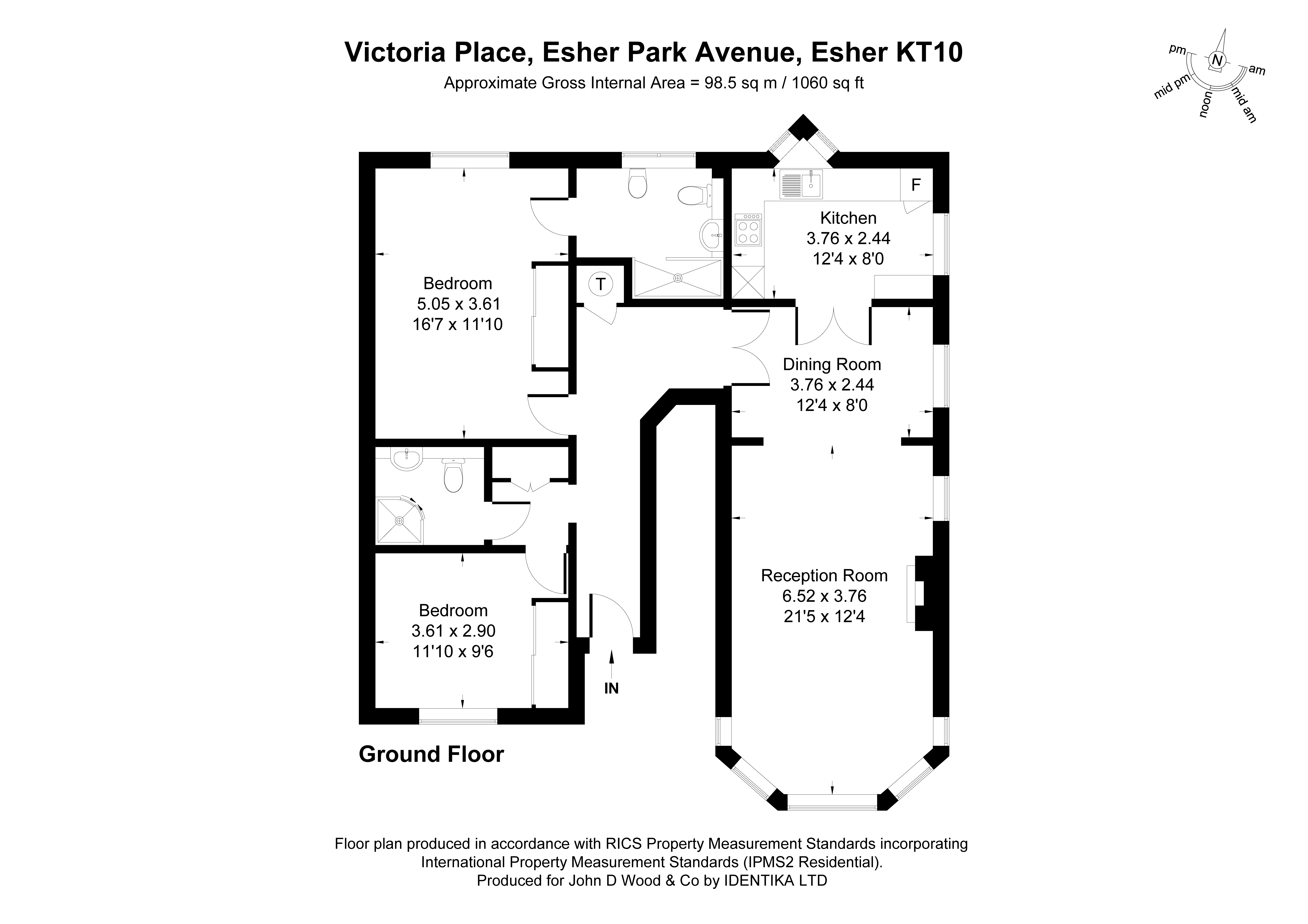 Flat 14, Victoria Place,, Esher Park Avenue, Surrey floorplan