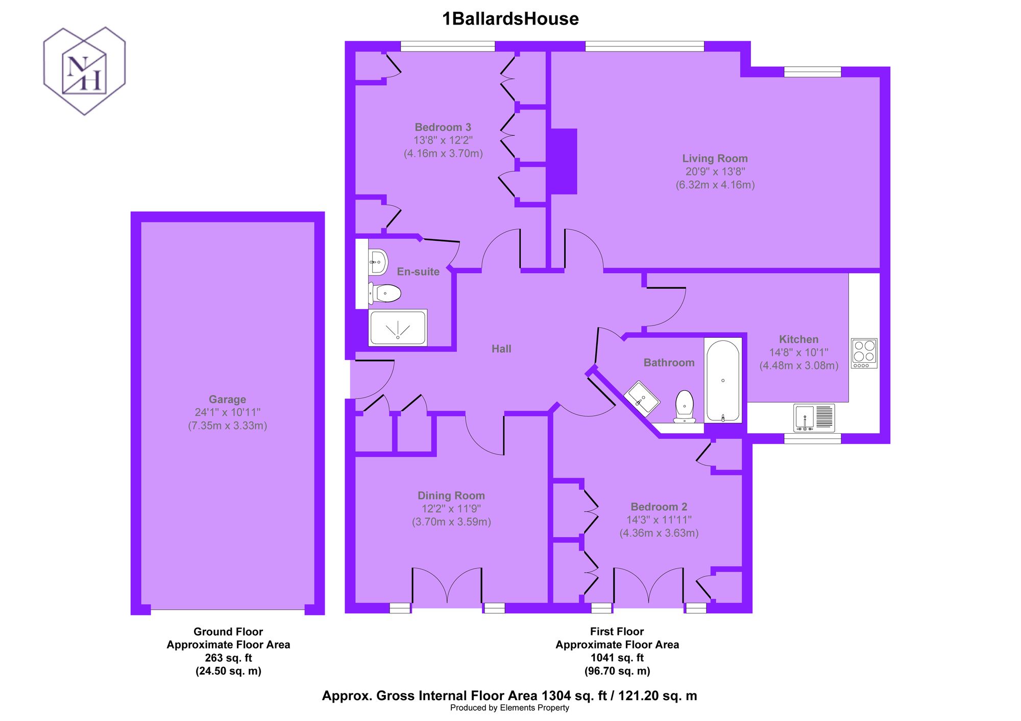 1 Ballard House Mill Street, Evesham floorplan