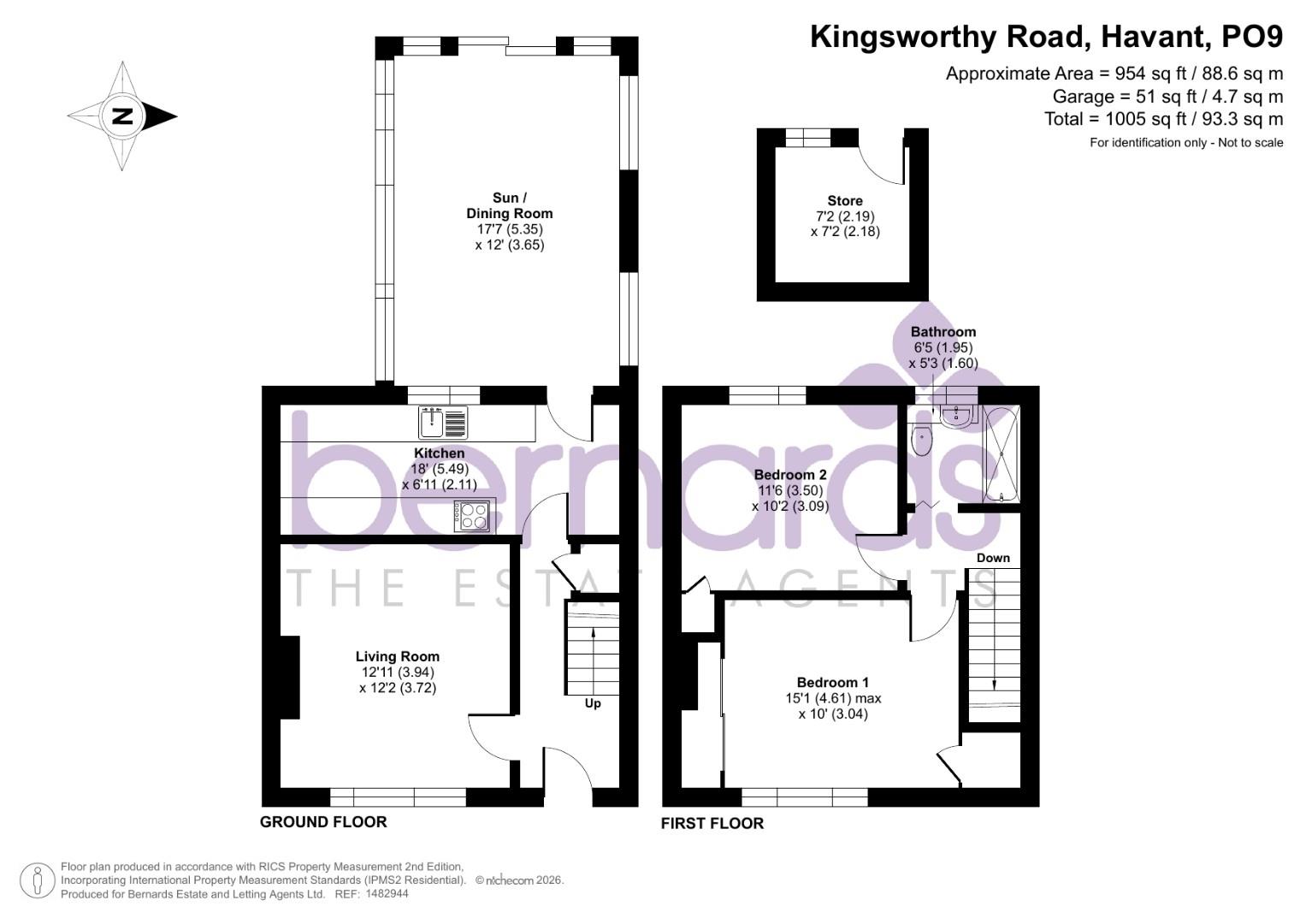 4, Kingsworthy Road, Havant floorplan