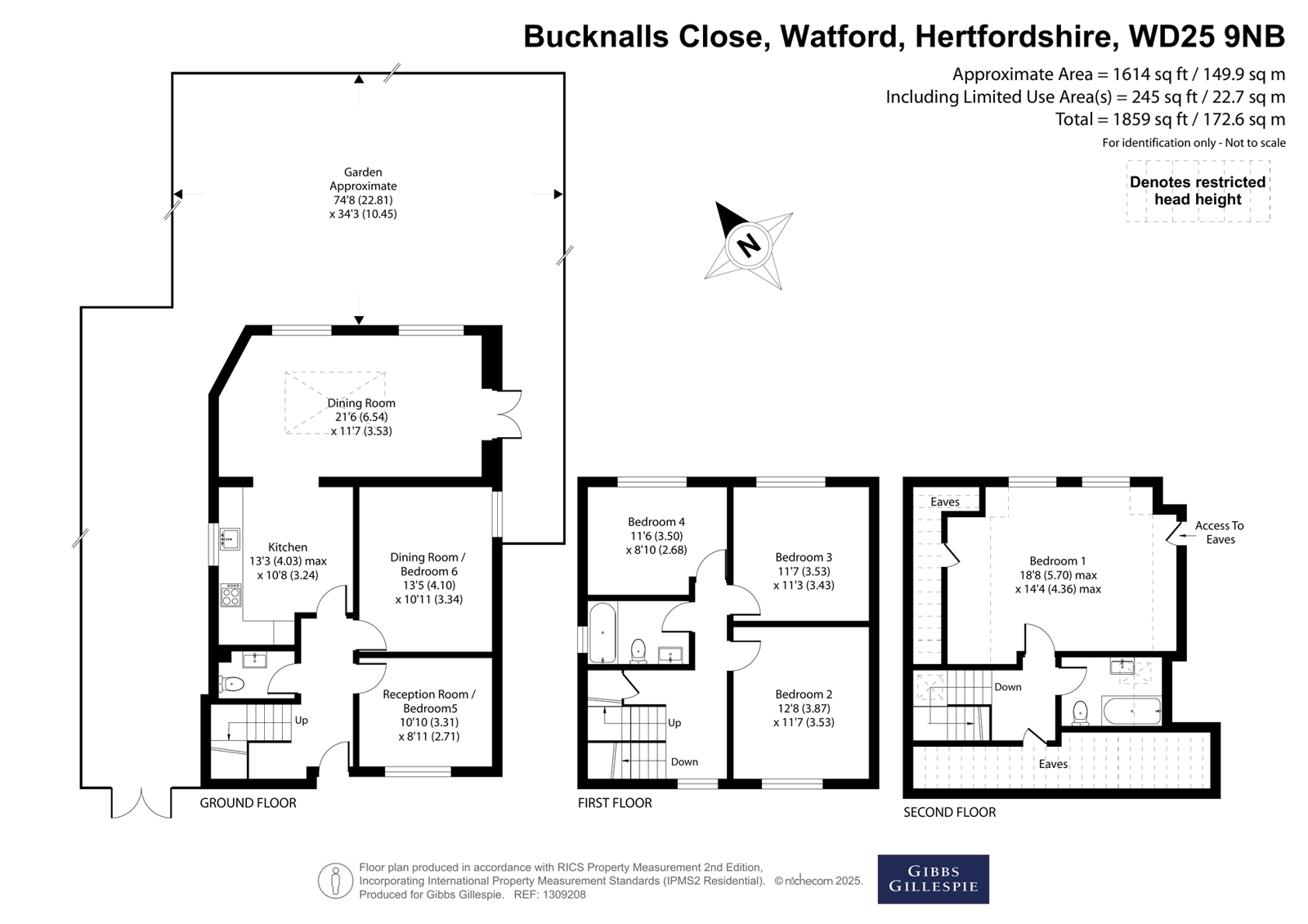 7, Bucknalls Close, Hertfordshire floorplan