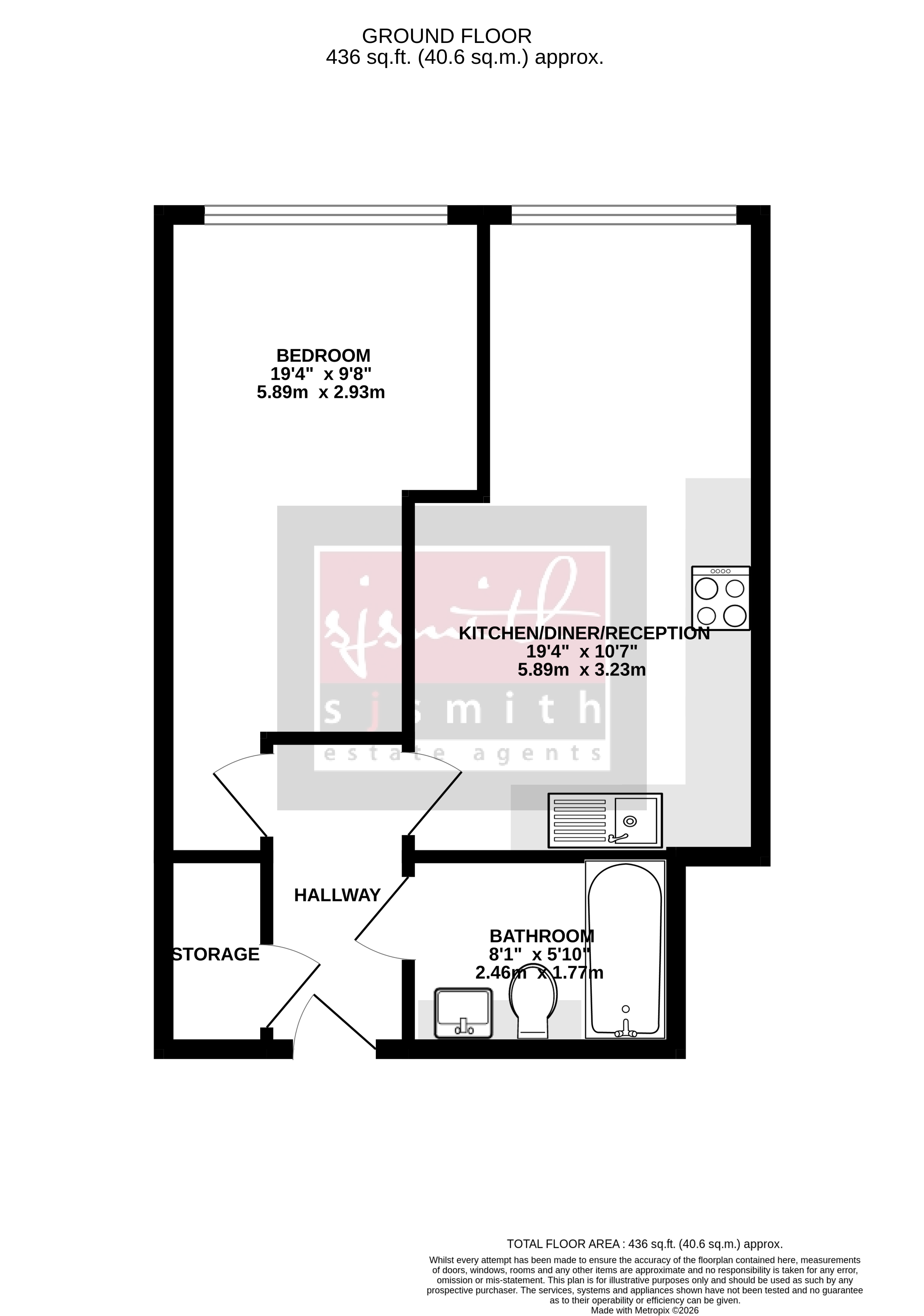 Flat 9, Lakeside East, The Causeway, Staines-upon-Thames floorplan