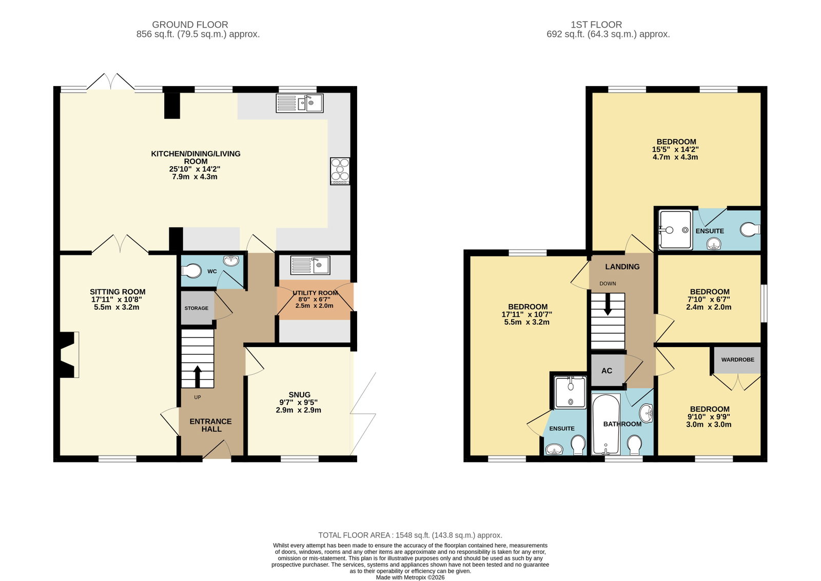 3, Lady Somerset Drive, Ledbury floorplan
