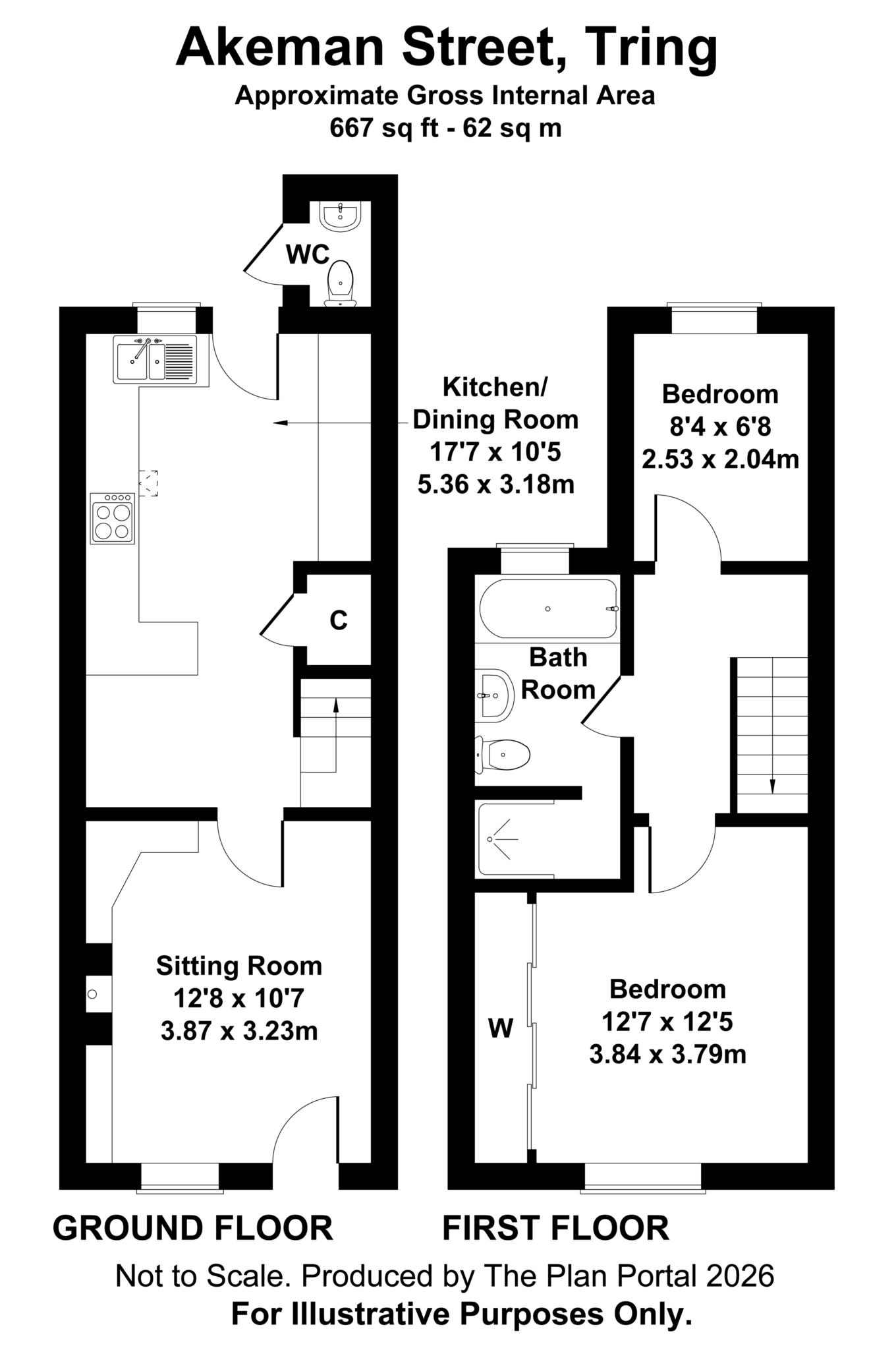 63, Akeman Street, Tring floorplan