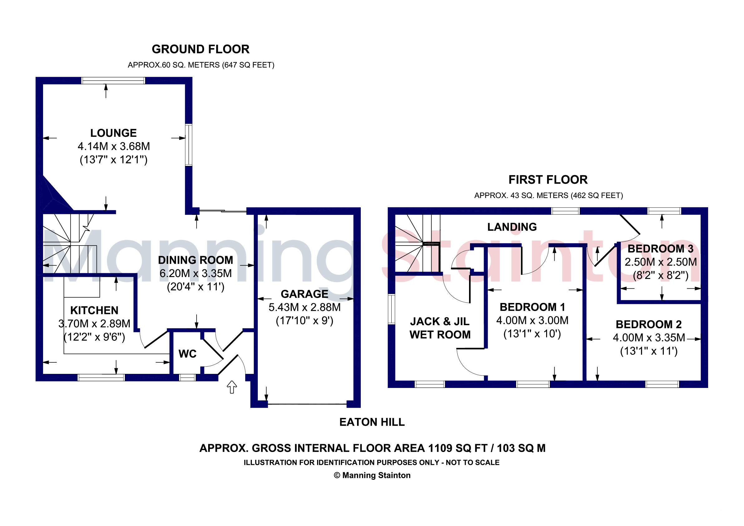 The Three Oaks, 59, Eaton Hill, West Yorkshire floorplan