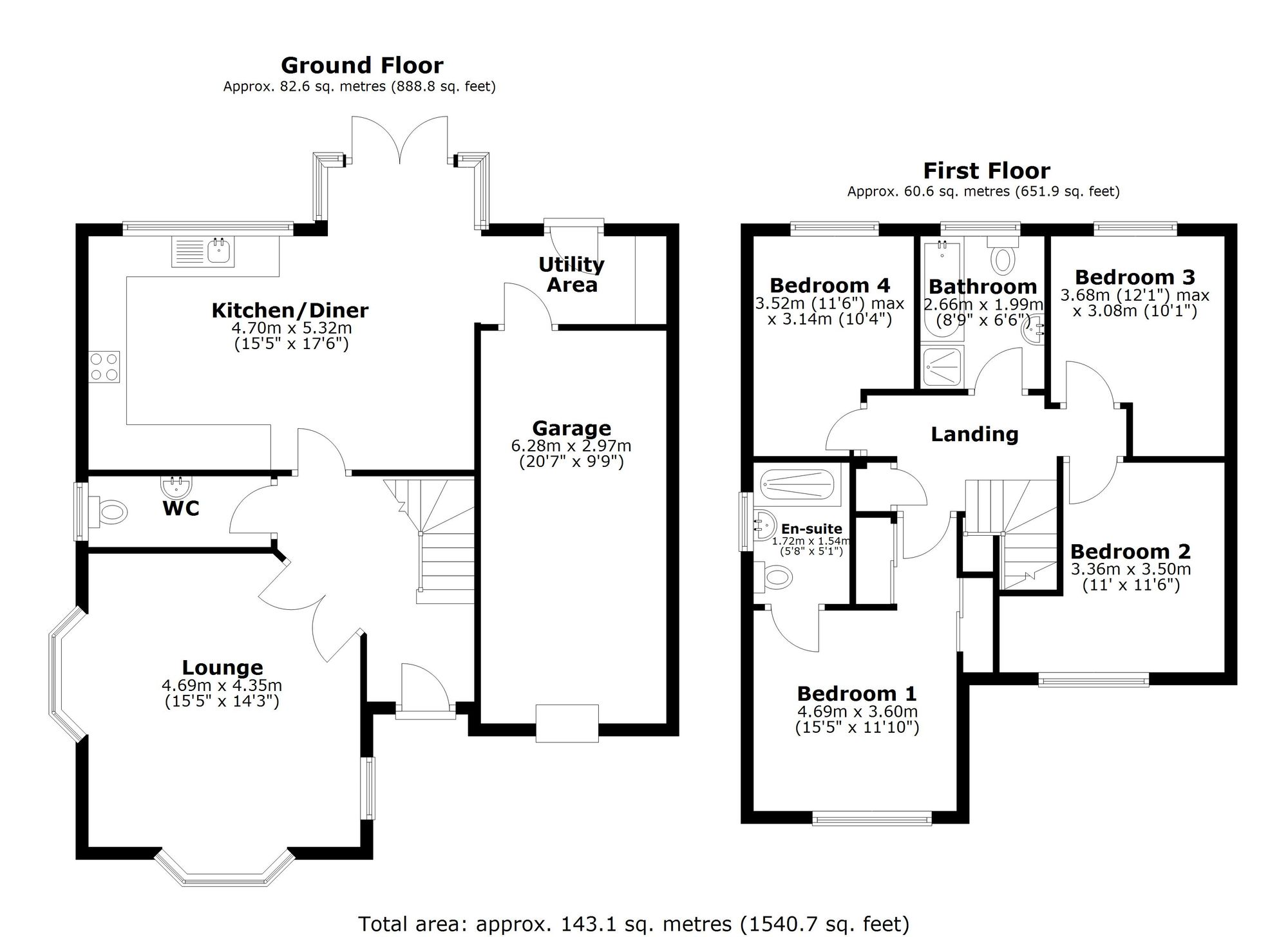 6 Monsella Grove, Retford floorplan