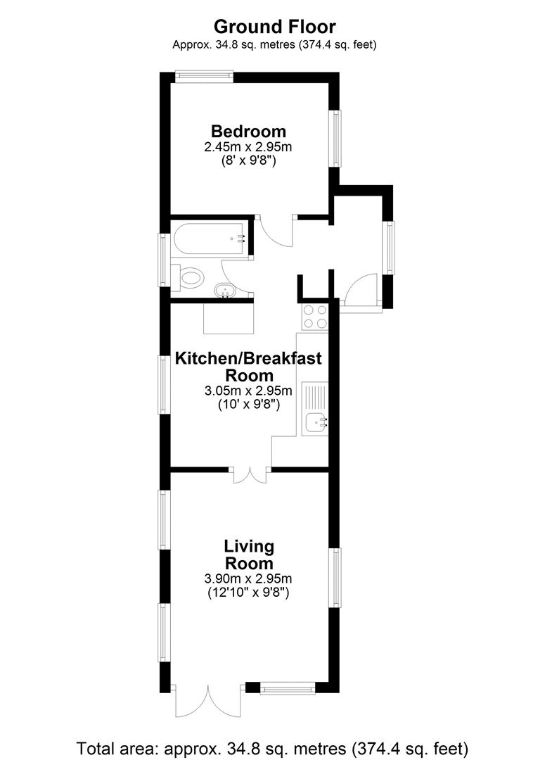 Rose Park, Row Town, Addlestone KT15, 1 bedroom mobile/park home for