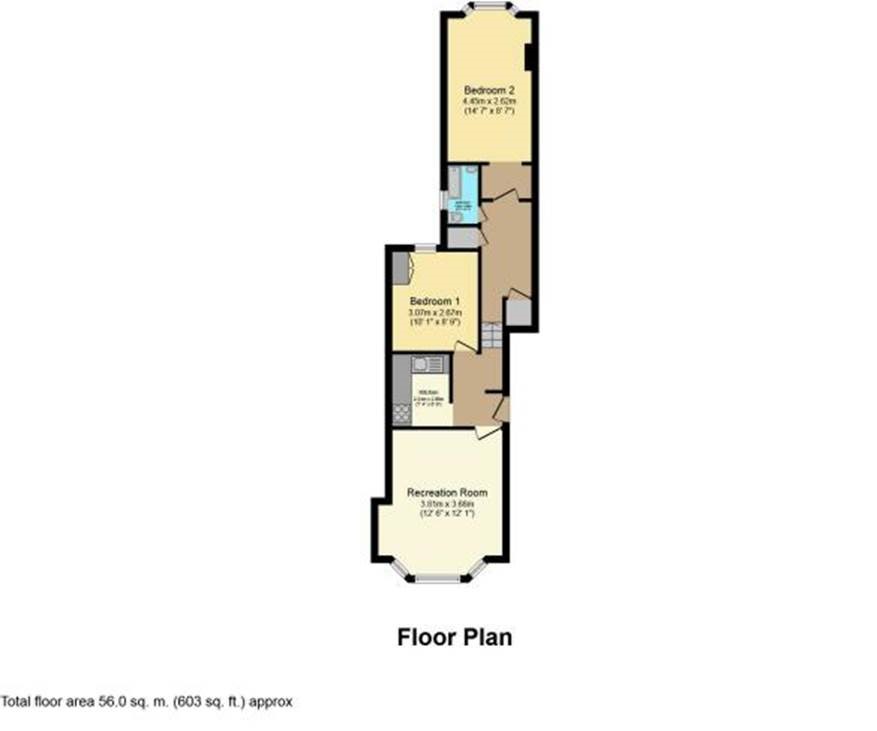 Flat 2, 14, Godwin Road, Cliftonville floorplan