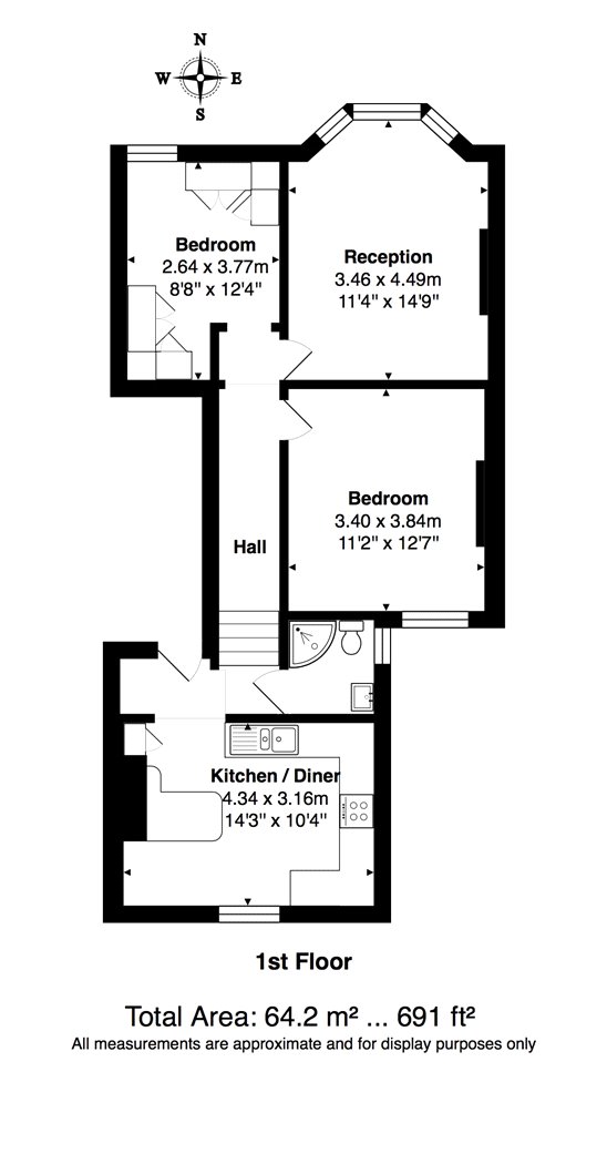 2 Bedrooms Flat to rent in Pember Road, Kensal Rise, London NW10