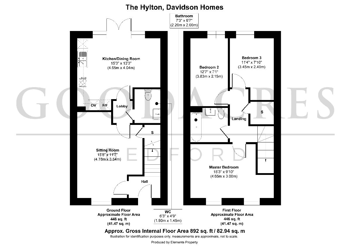 Plot 54, The Hylton, Biddenham Park, Bedford floorplan