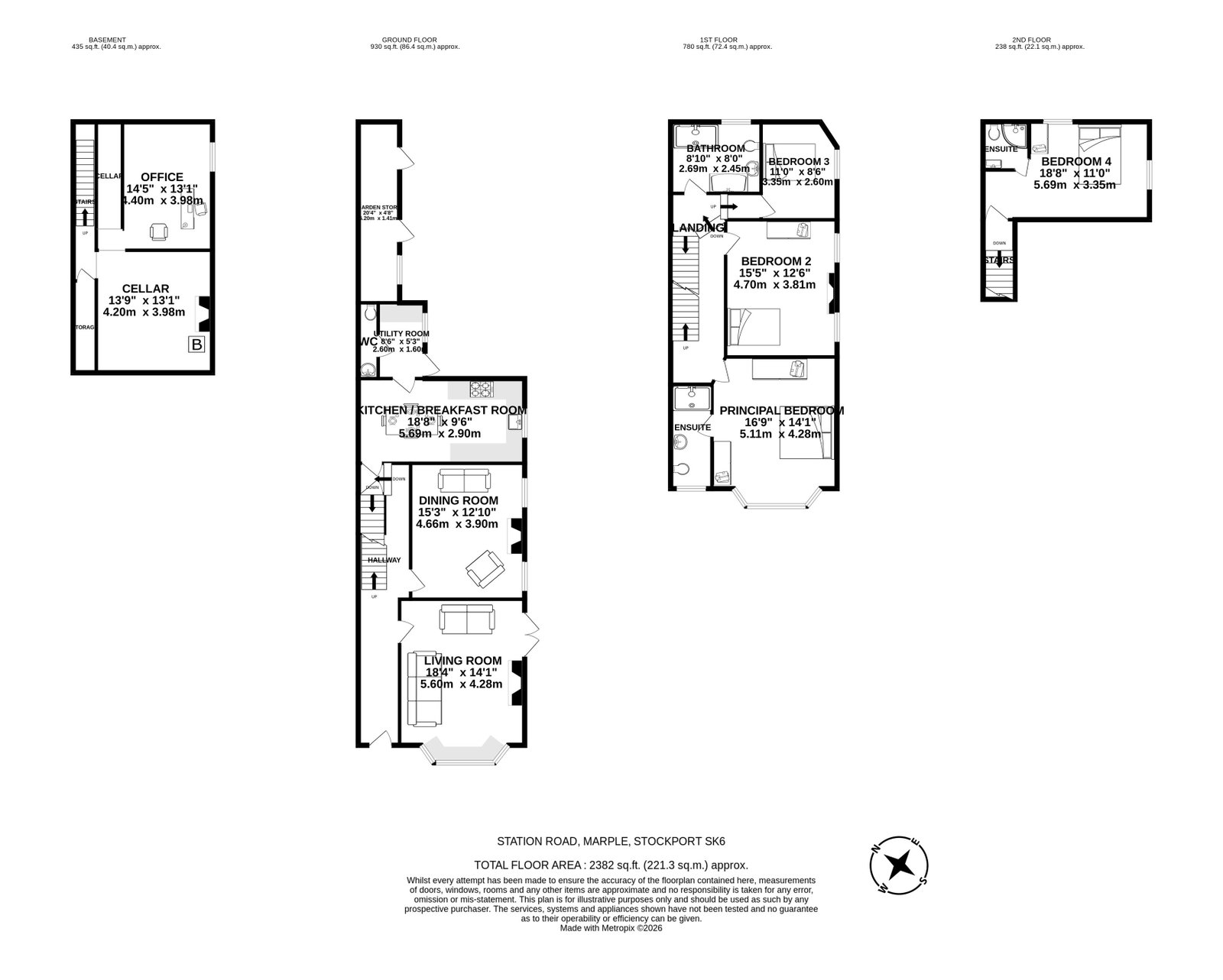 105, Station Road, Stockport floorplan