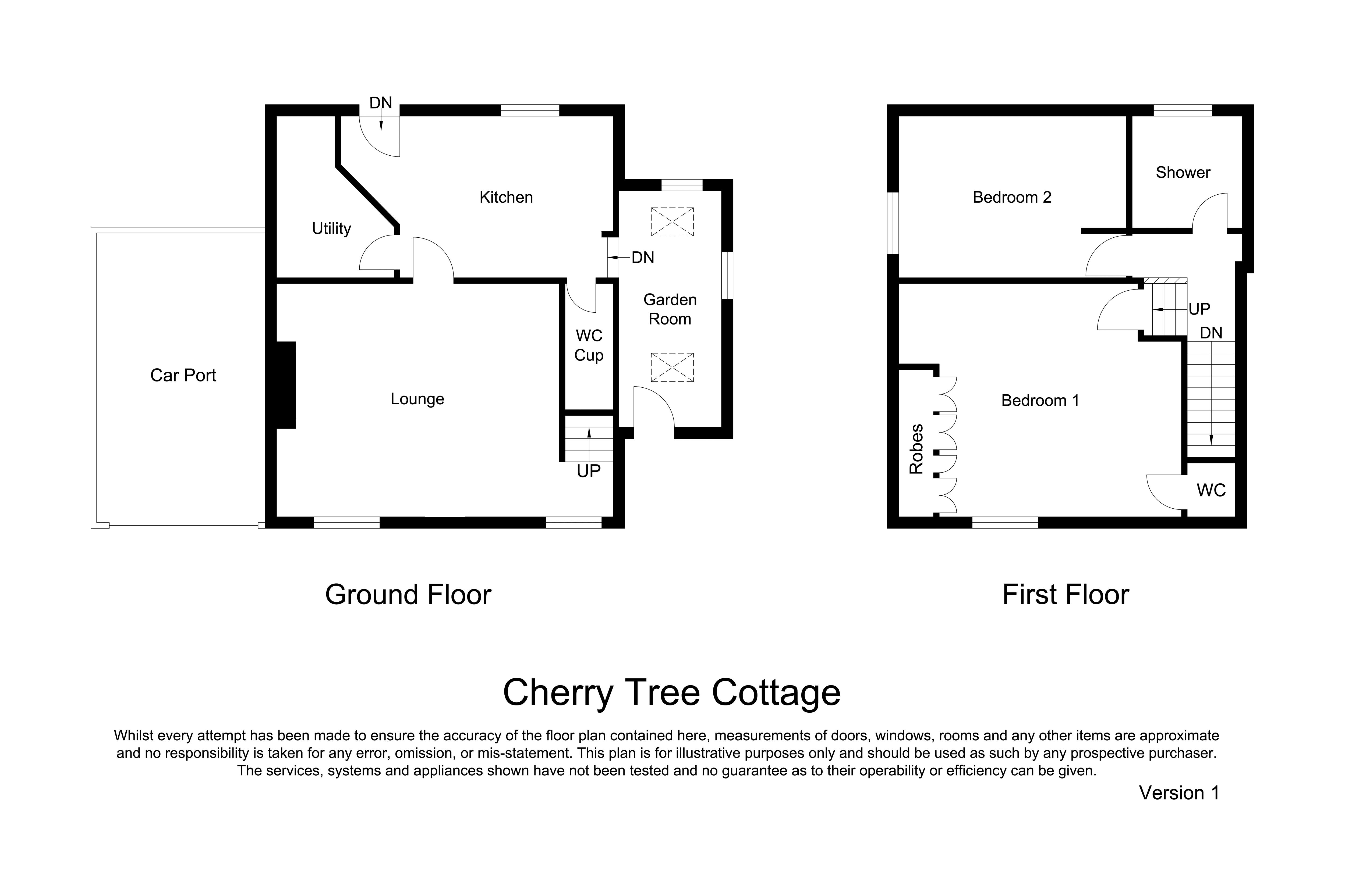 Cherry Tree Cottage, Haltwhistle floorplan