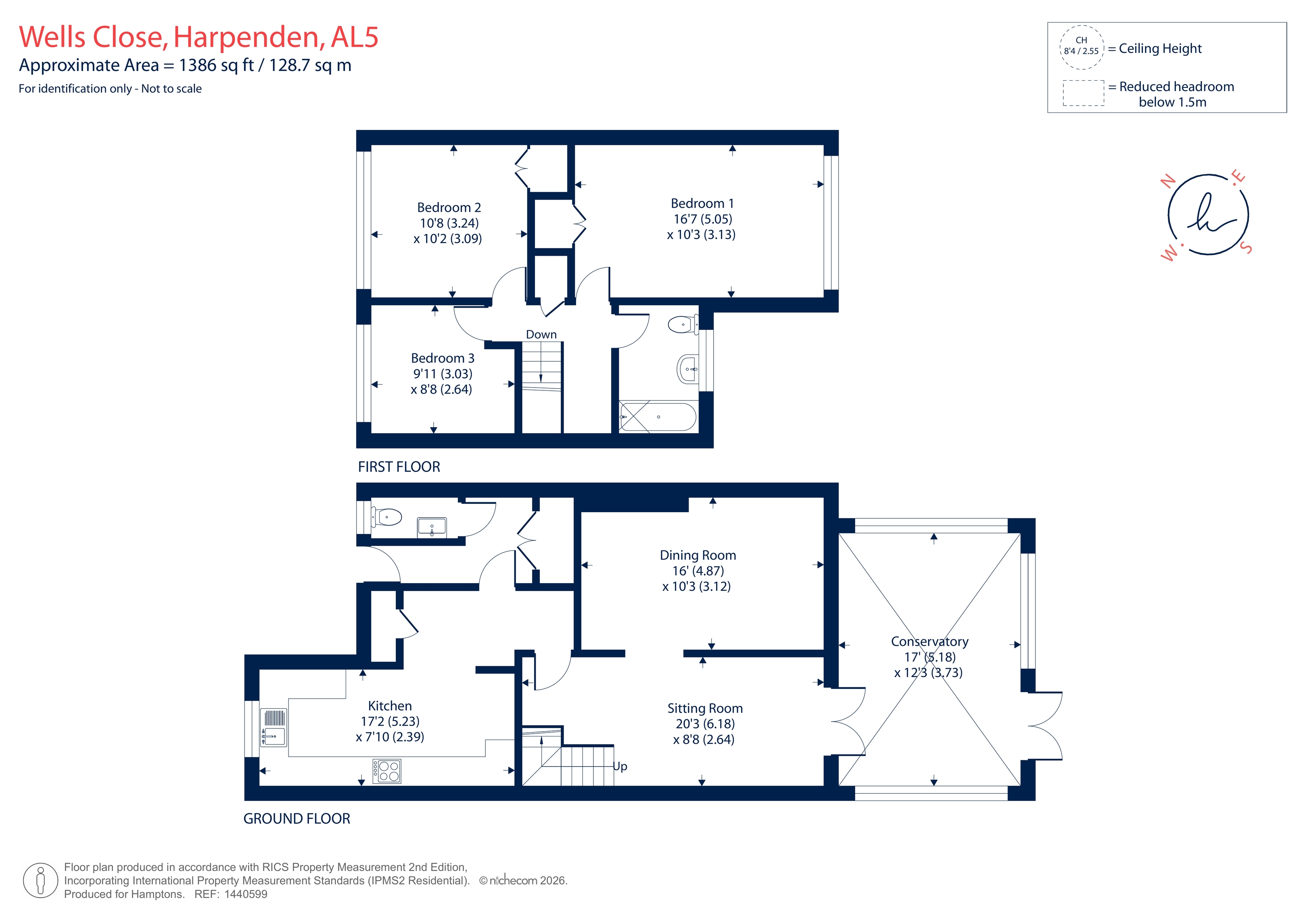 3, Wells Close, Harpenden floorplan