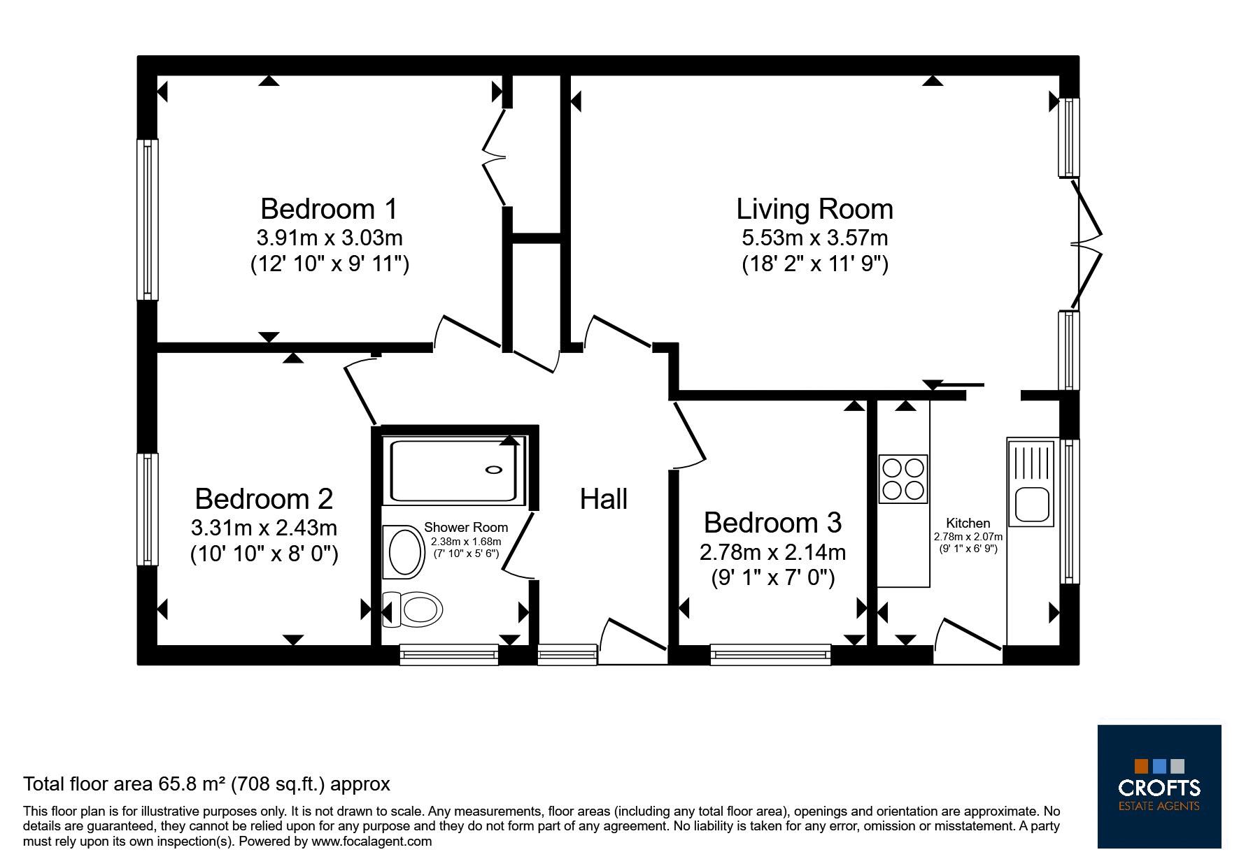 5, Ainsworth Road, Immingham floorplan