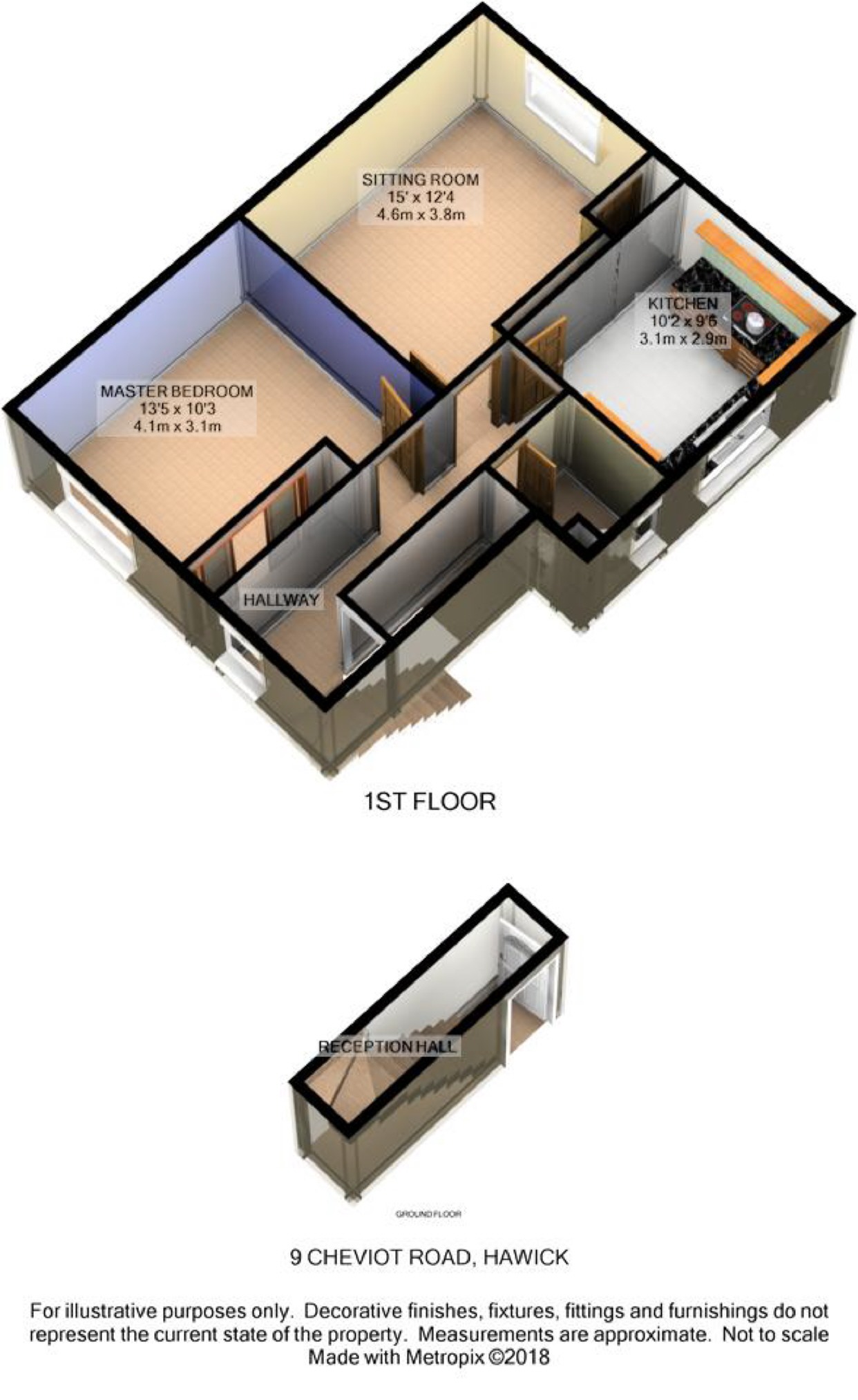 1 Bedrooms Terraced house for sale in Cheviot Road, Hawick TD9