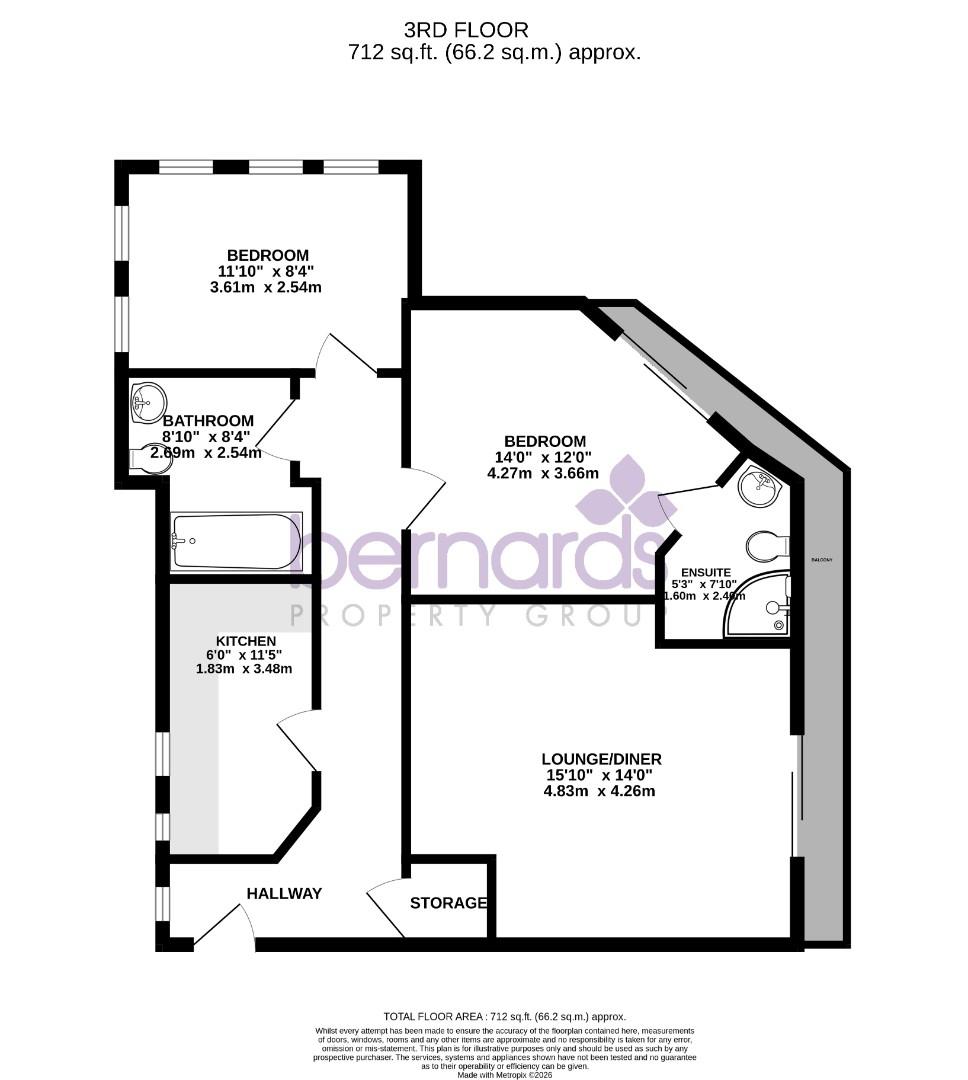 Flat 8, 69a Isabelle Court, Osborne Road, Southsea floorplan