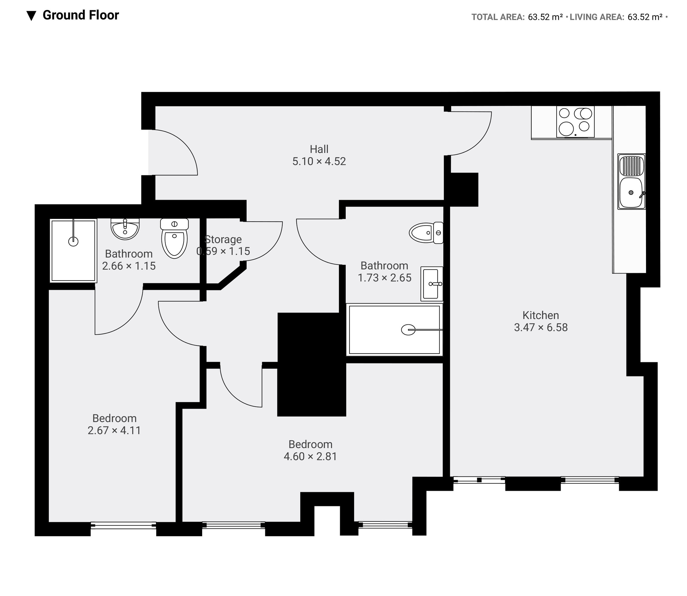 Flat 17, Leeds floorplan