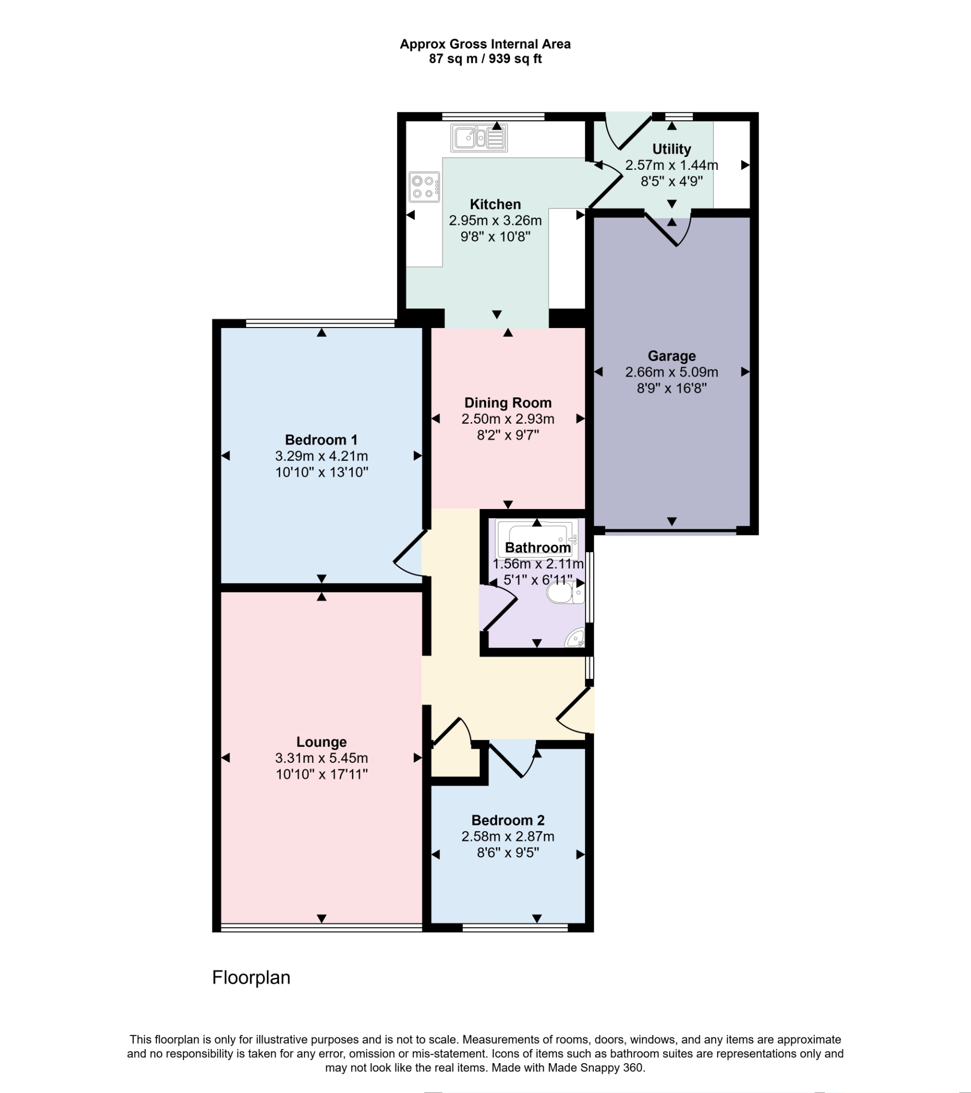 1a, Burlington Road, Skegness floorplan
