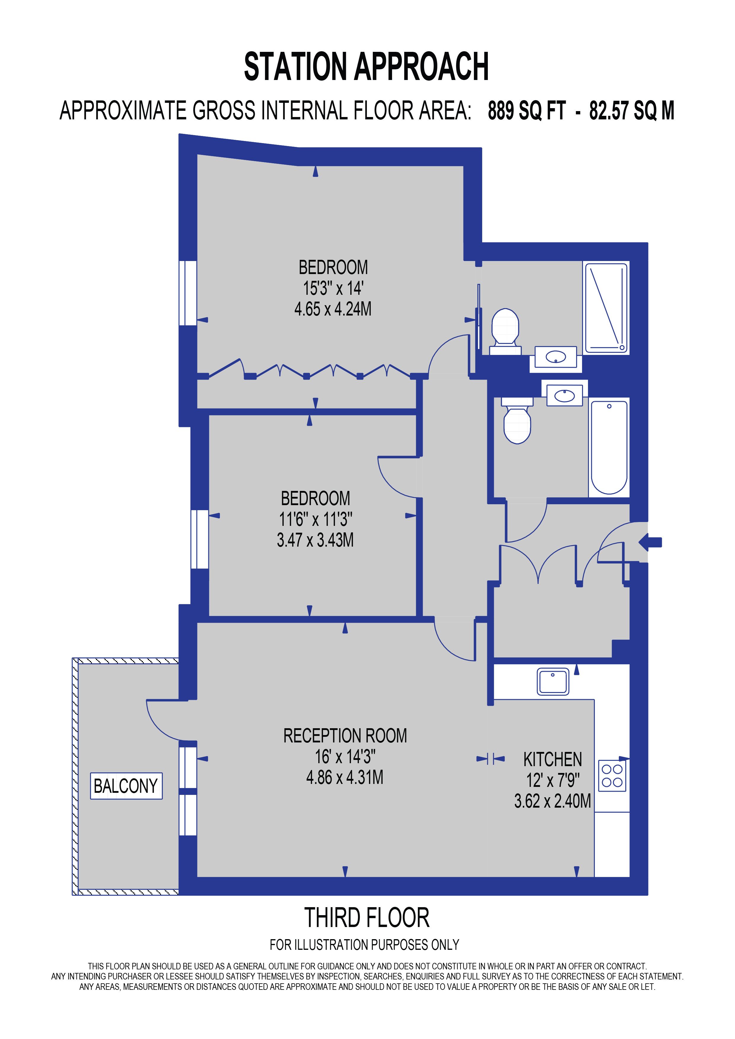Flat 19, 3, Station Approach, London floorplan