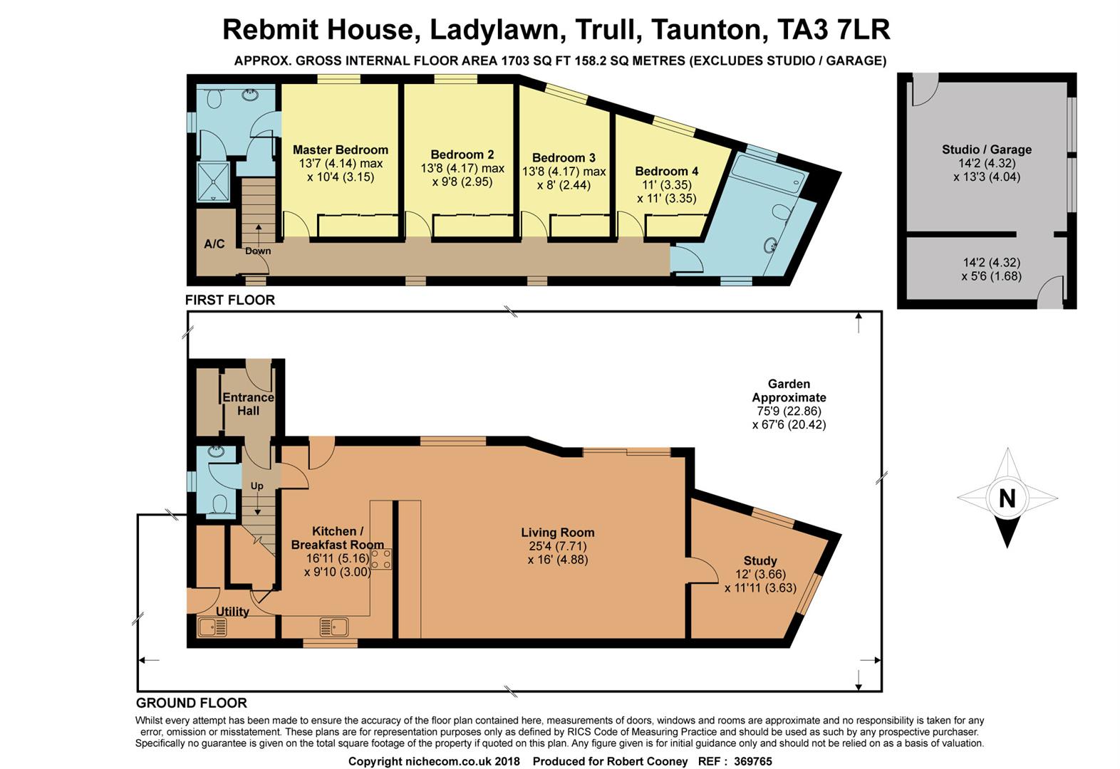 4 Bedrooms Detached house for sale in Ladylawn, Trull, Taunton TA3