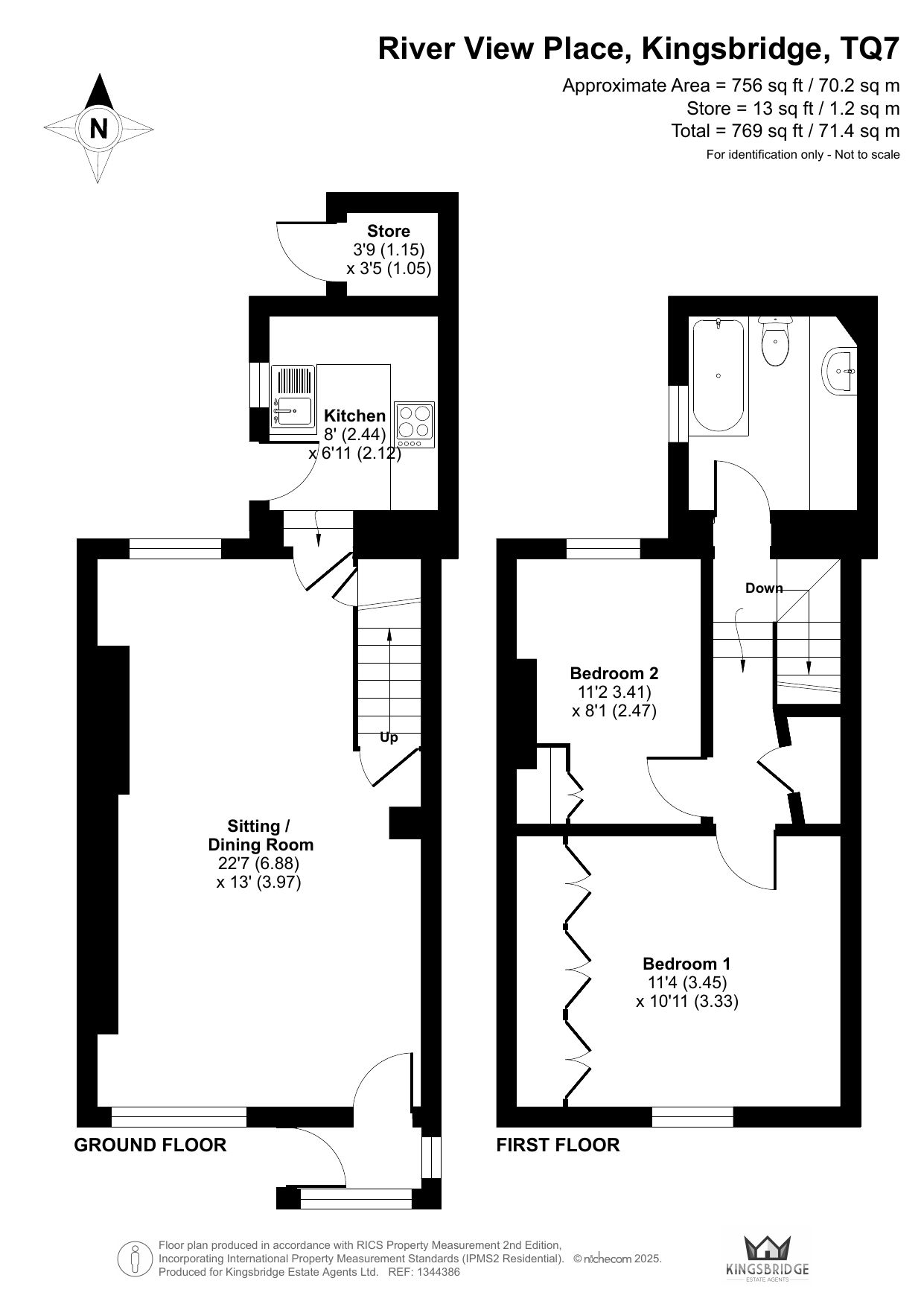 3, River View Place, Kingsbridge floorplan