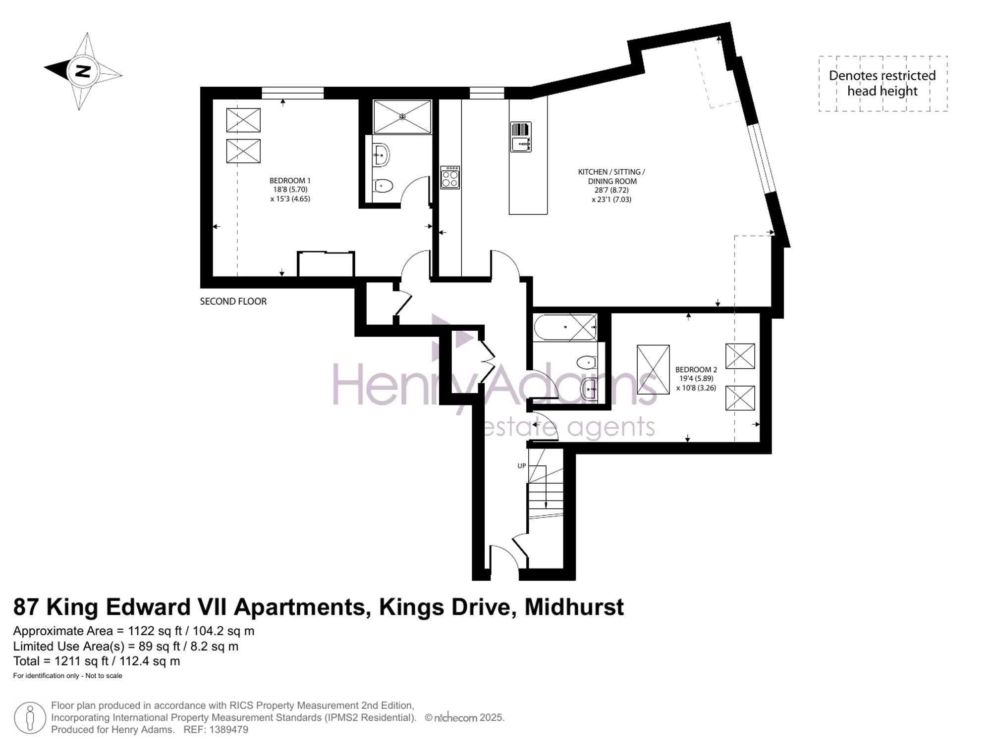 87 King Edward VII Apts Kings Drive, Midhurst, Midhurst floorplan