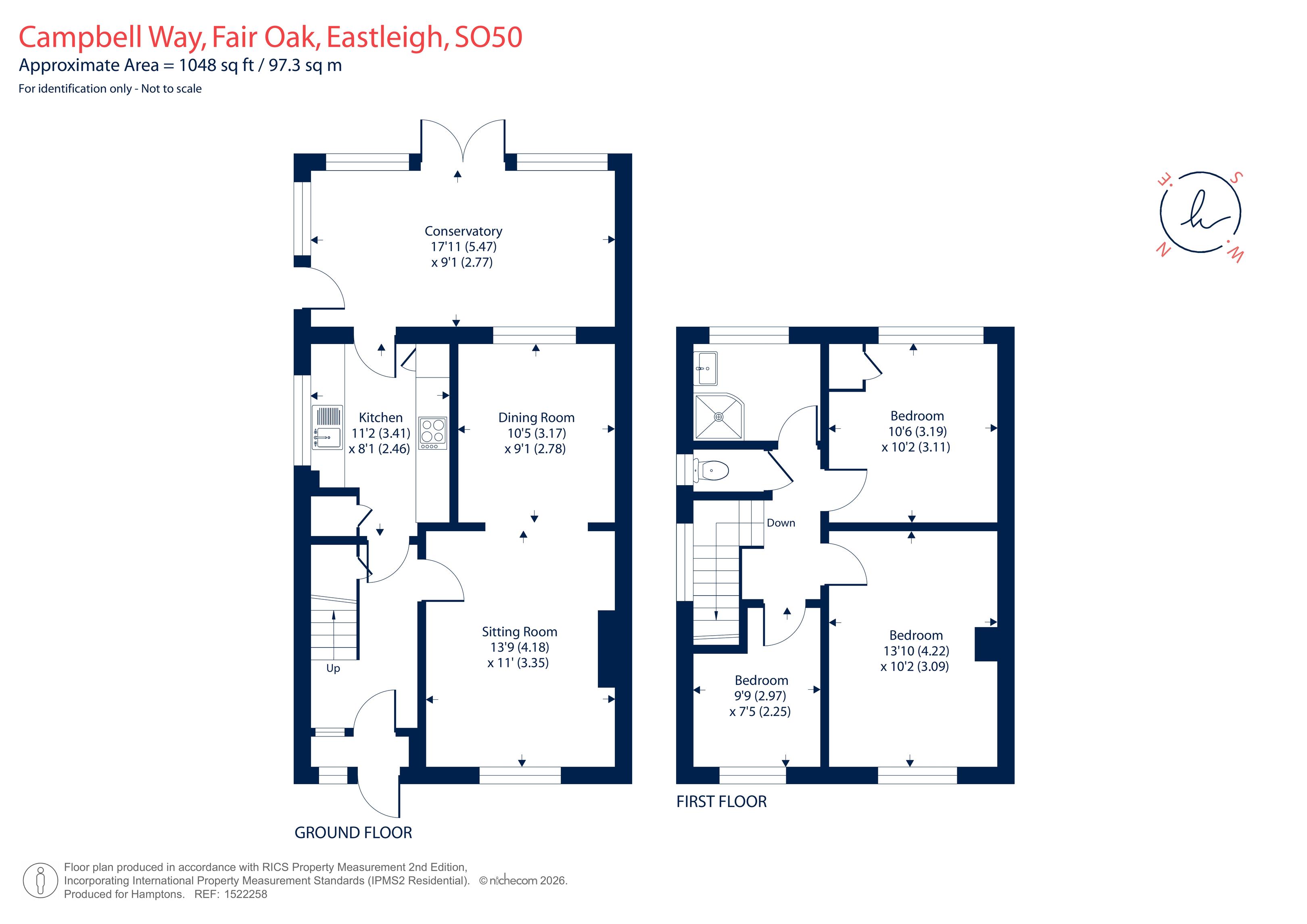 36, Campbell Way, Eastleigh floorplan