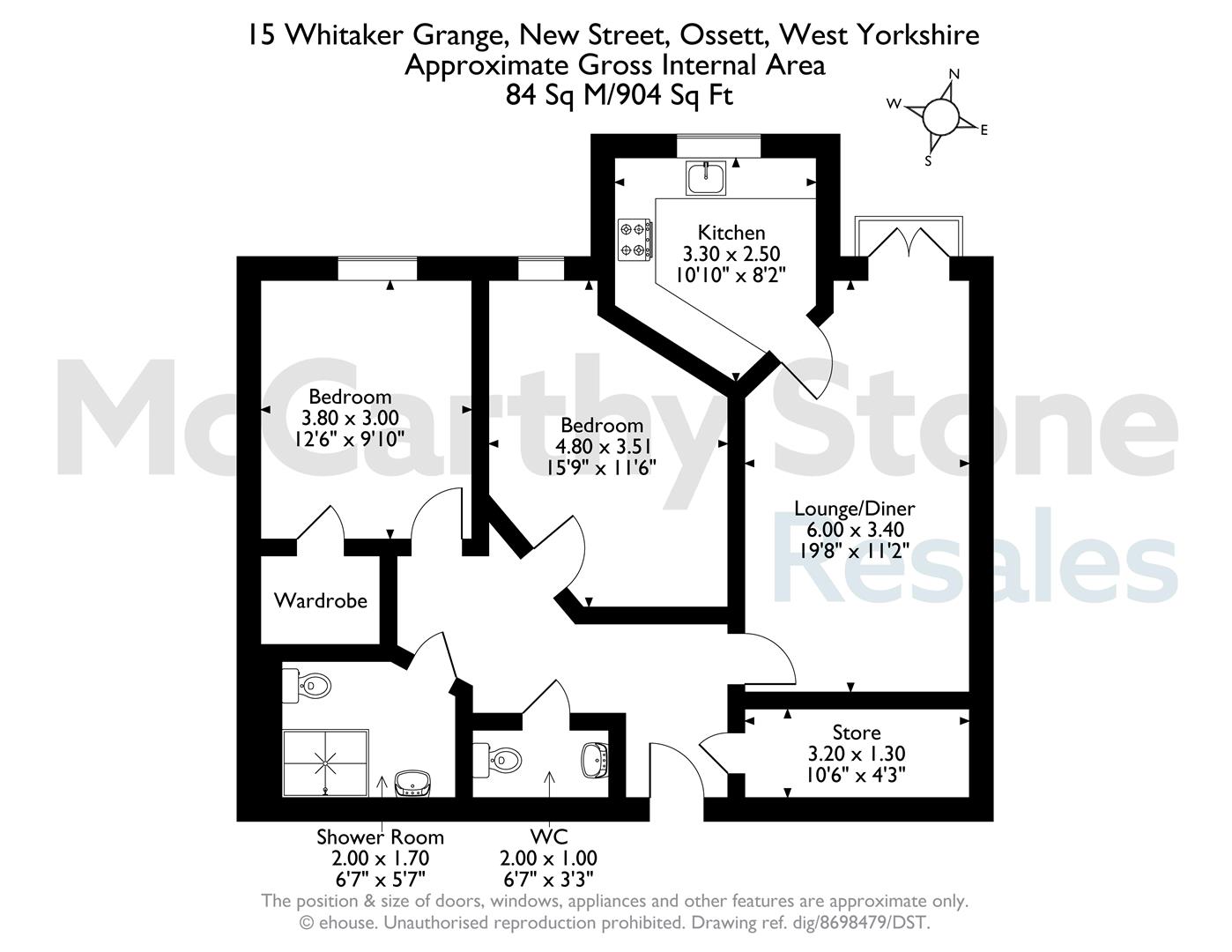 15 Whitaker Grange, New Street, Ossett floorplan