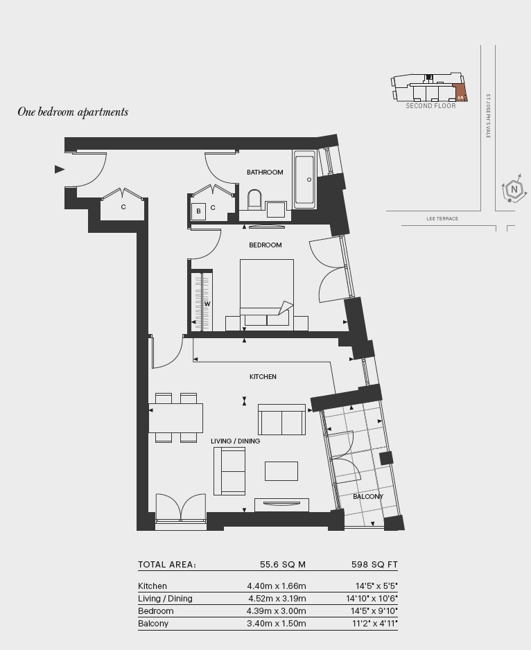1 Bedrooms Flat for sale in Forbury Apartments, Blackheath, London SE13