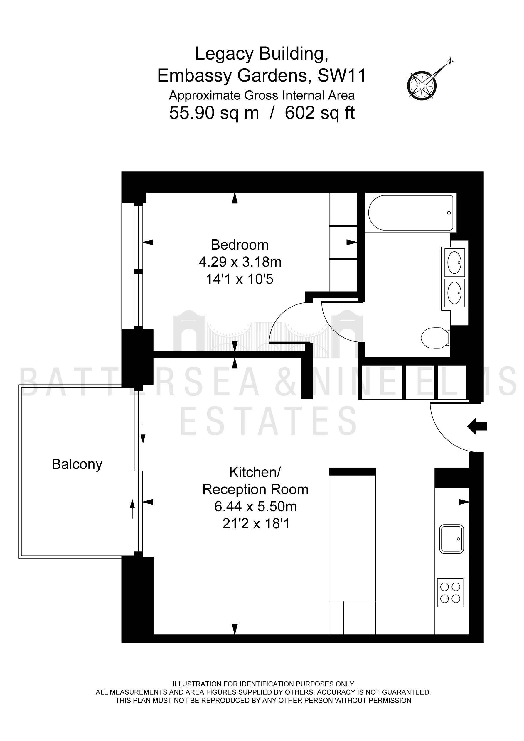 1 Bedrooms Flat to rent in Viaduct Gardens, London SW11