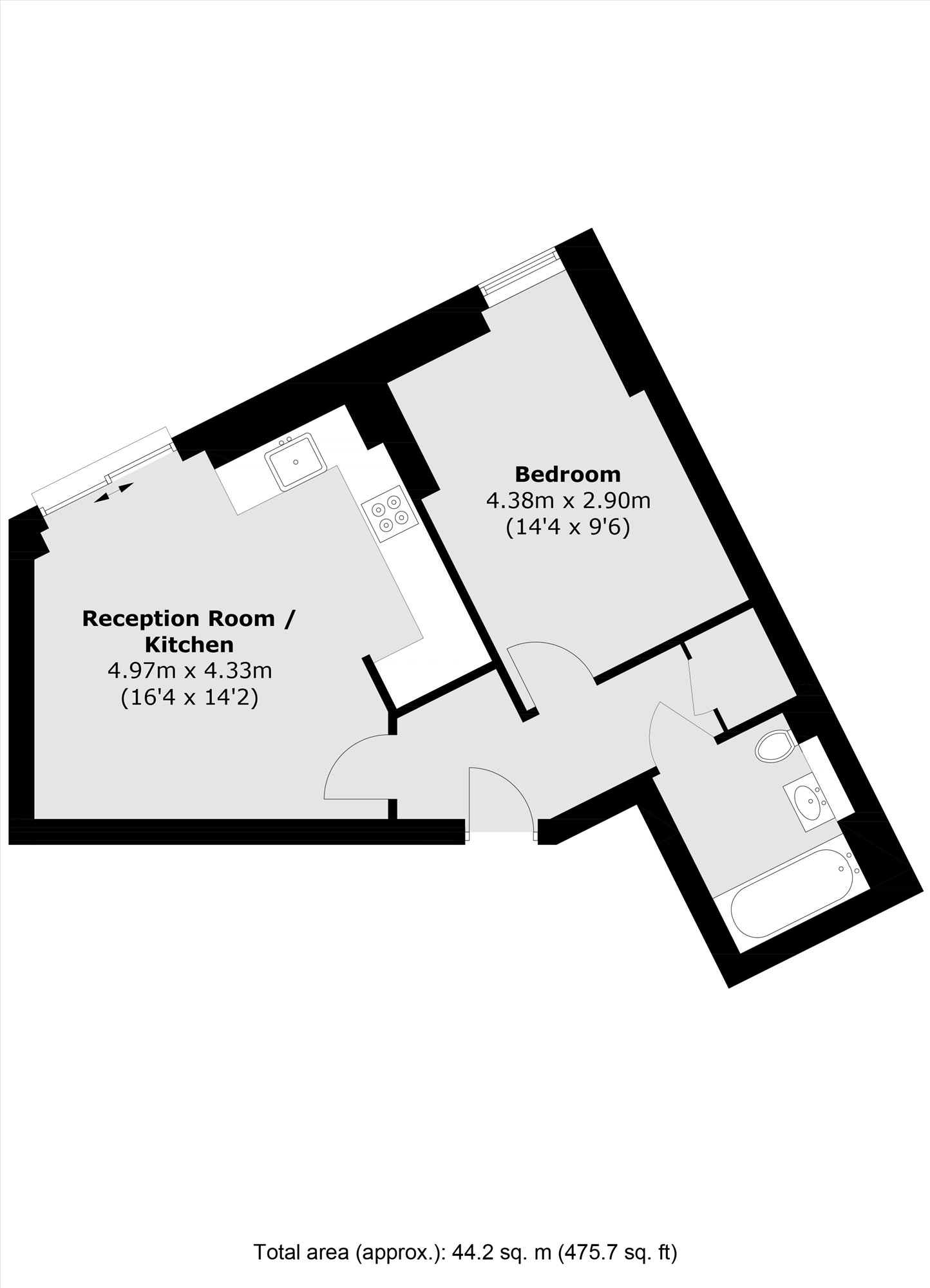 Flat 11, 4, Salamanca Place, London floorplan