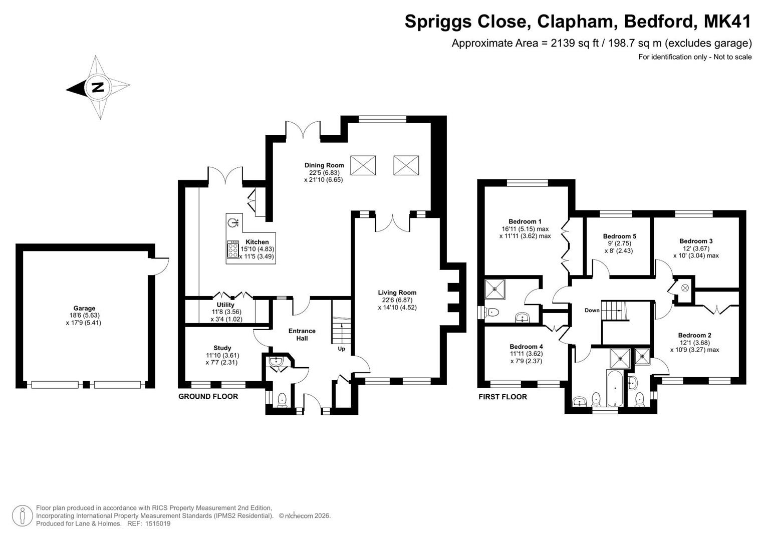 12, Spriggs Close, Bedford floorplan