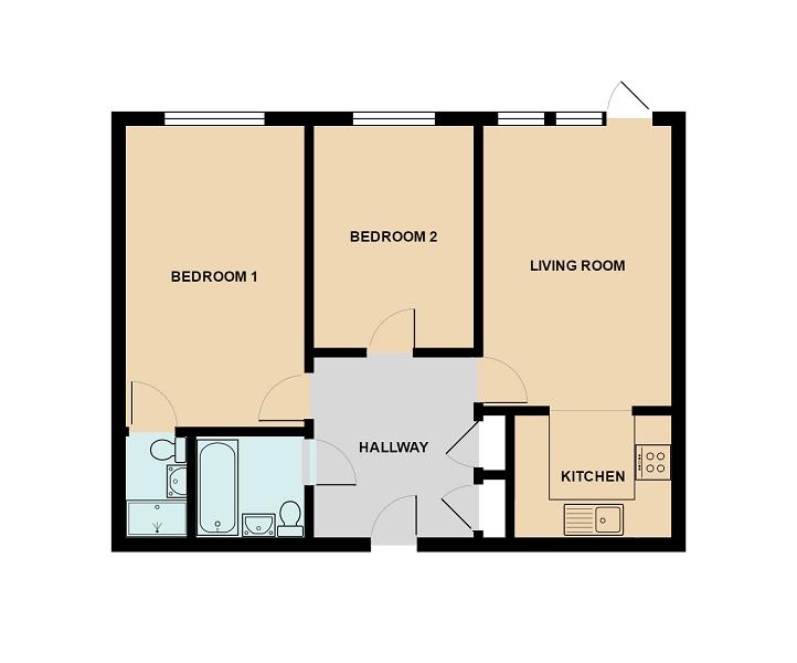 7 Rampling Court, Commonwealth Drive, Crawley floorplan