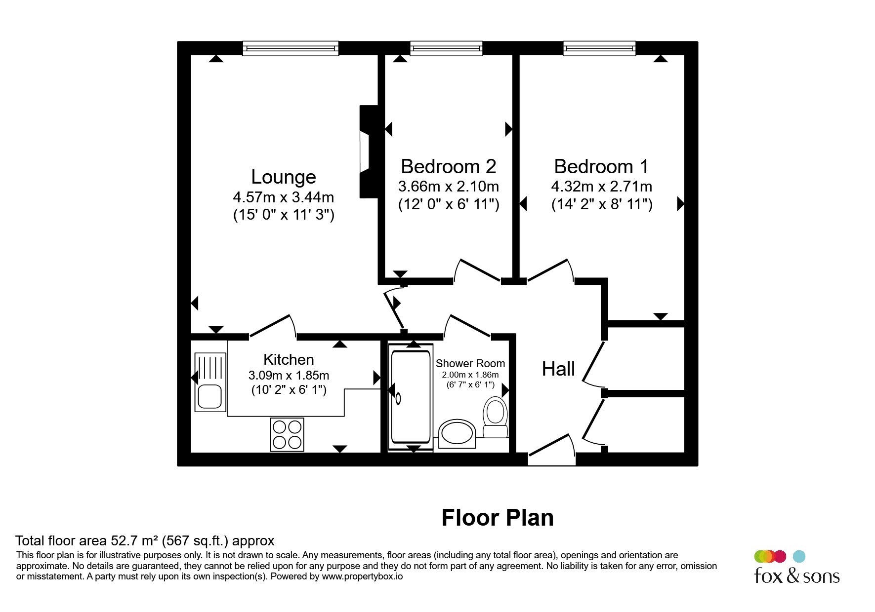 Flat 9, Barncott, Mudge Way, Plymouth floorplan