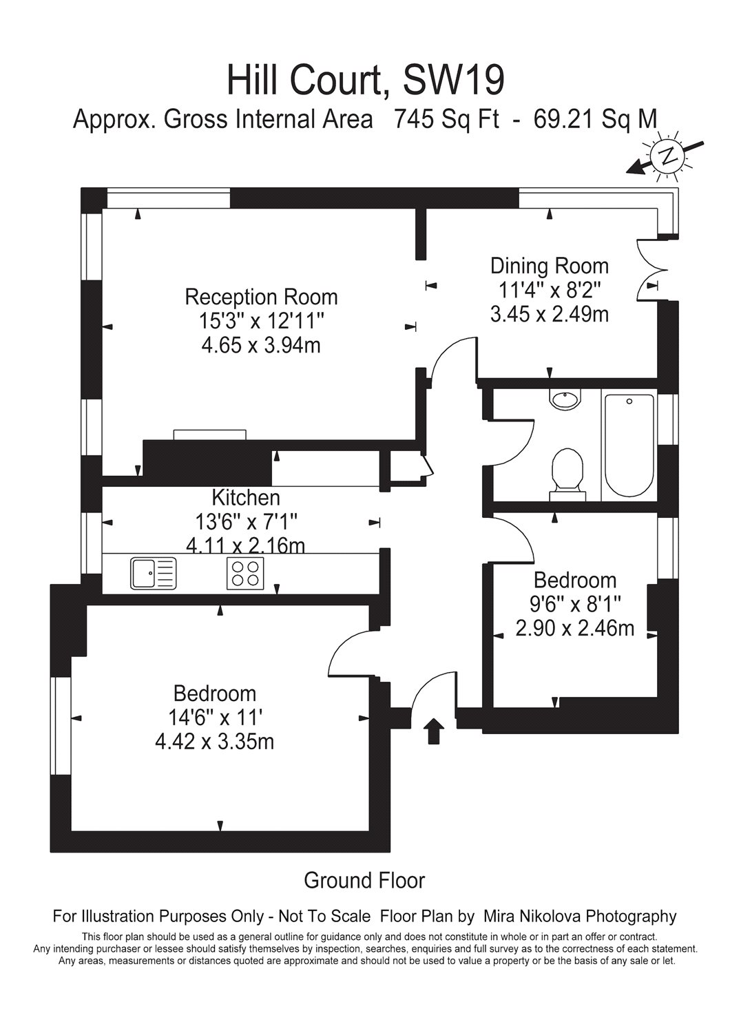 2 Bedrooms Flat to rent in Wimbledon Hill Road, Wimbledon SW19