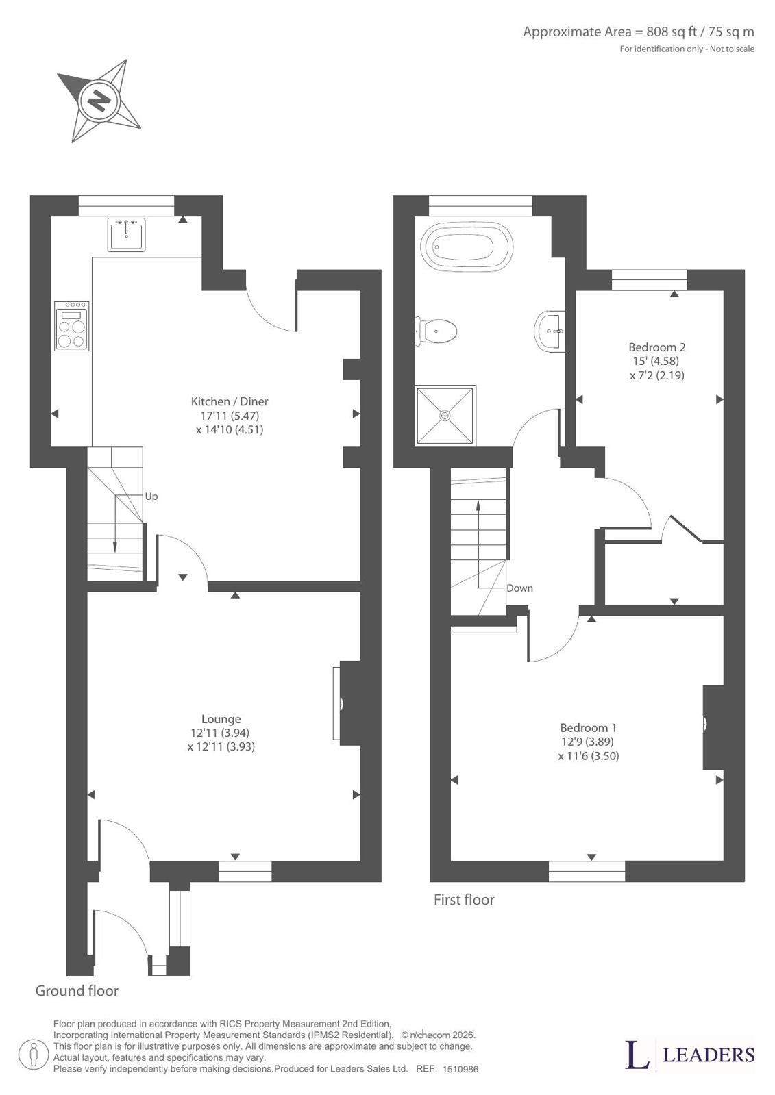 54, Heath Road, Chester floorplan