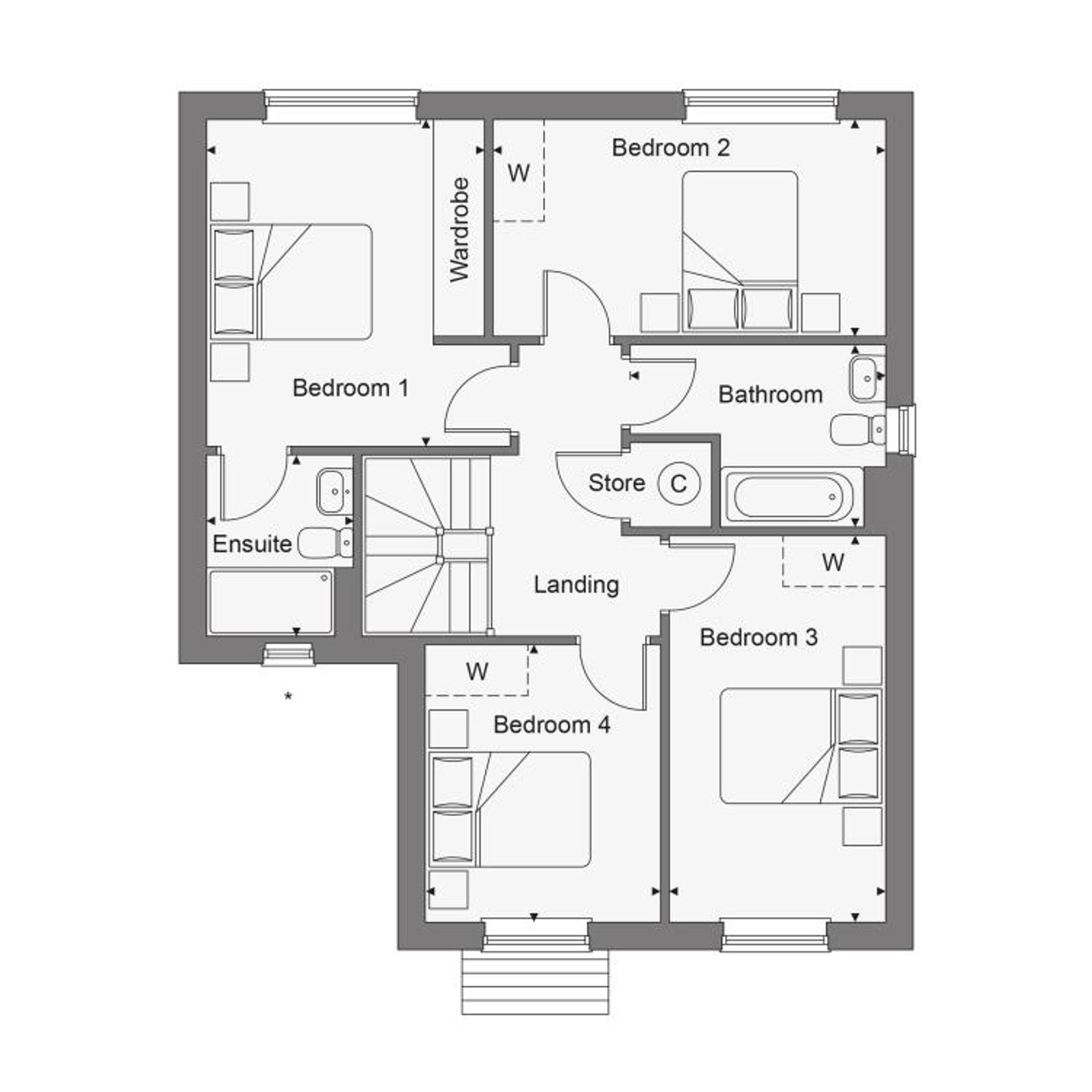 The Heathers, Court Lane, Hadlow floorplan
