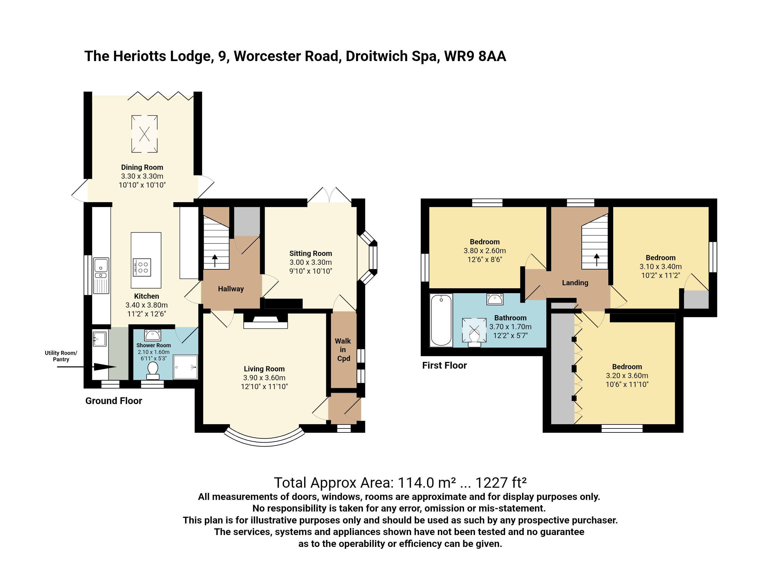 The Heriotts Lodge, 9, Worcester Road, Worcestershire floorplan