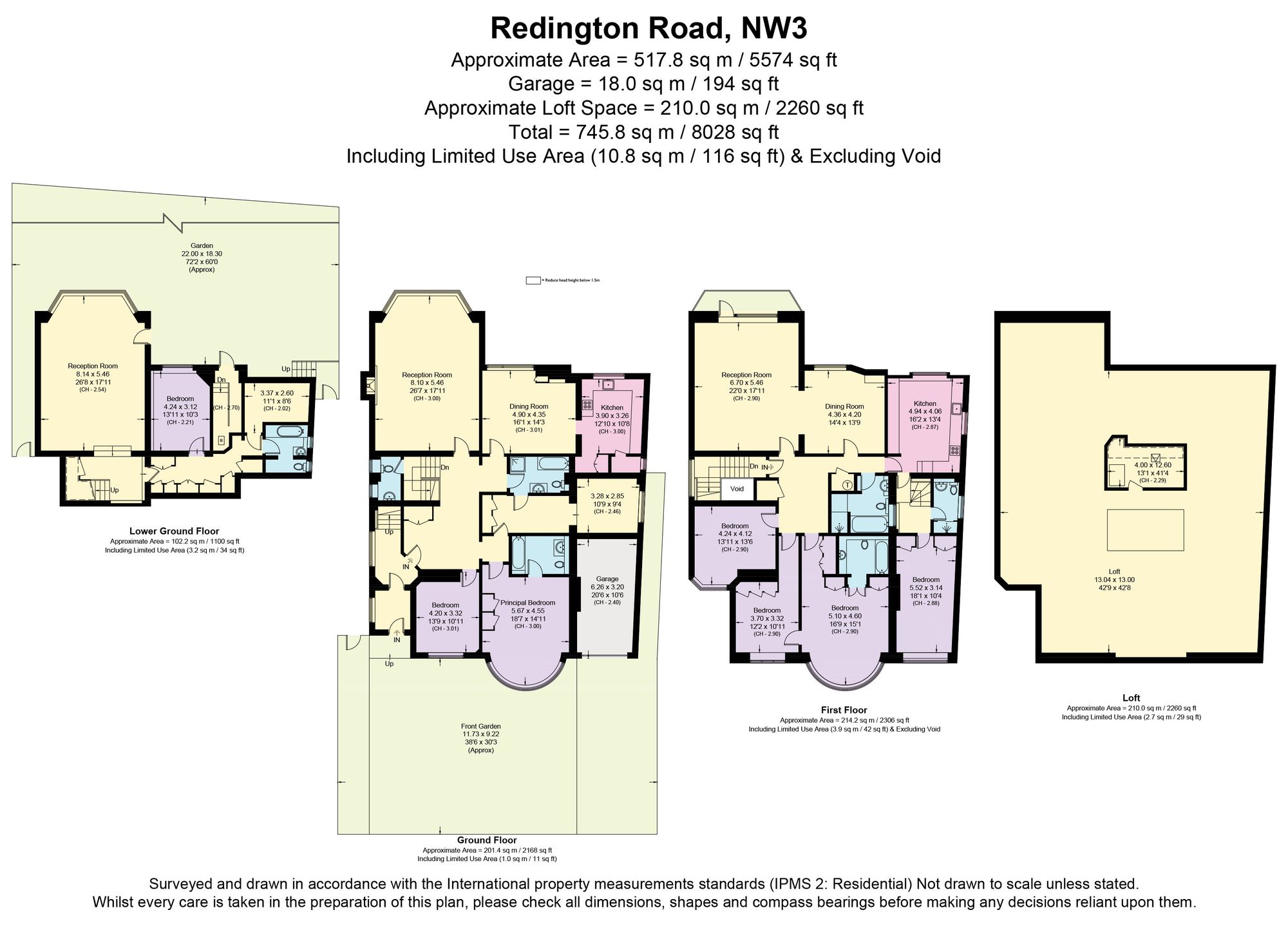 71 Redington Road, London floorplan