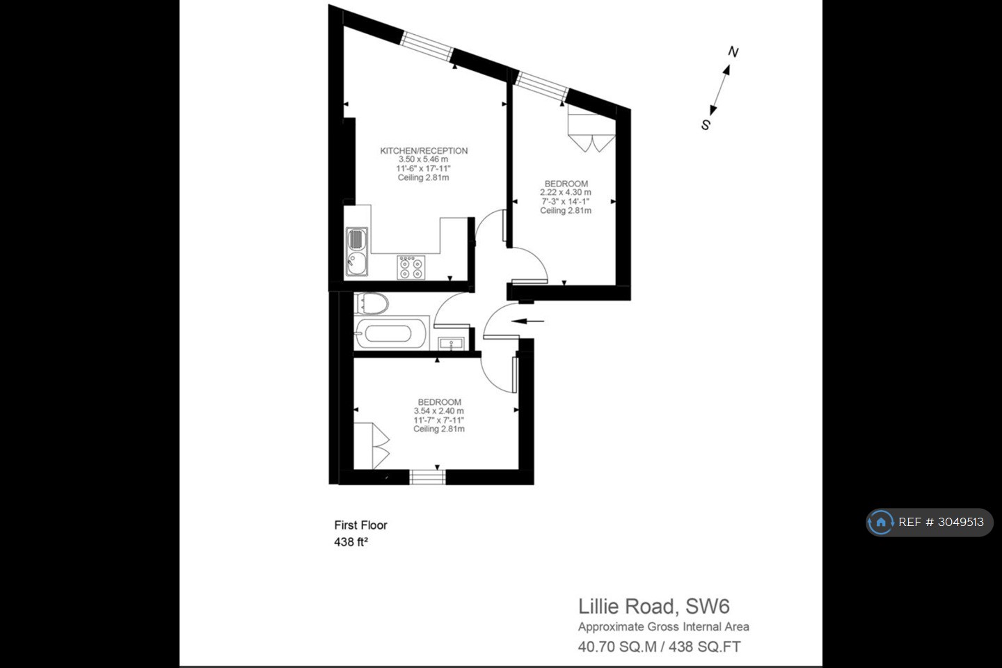 Flat C, Lillie Road, London floorplan