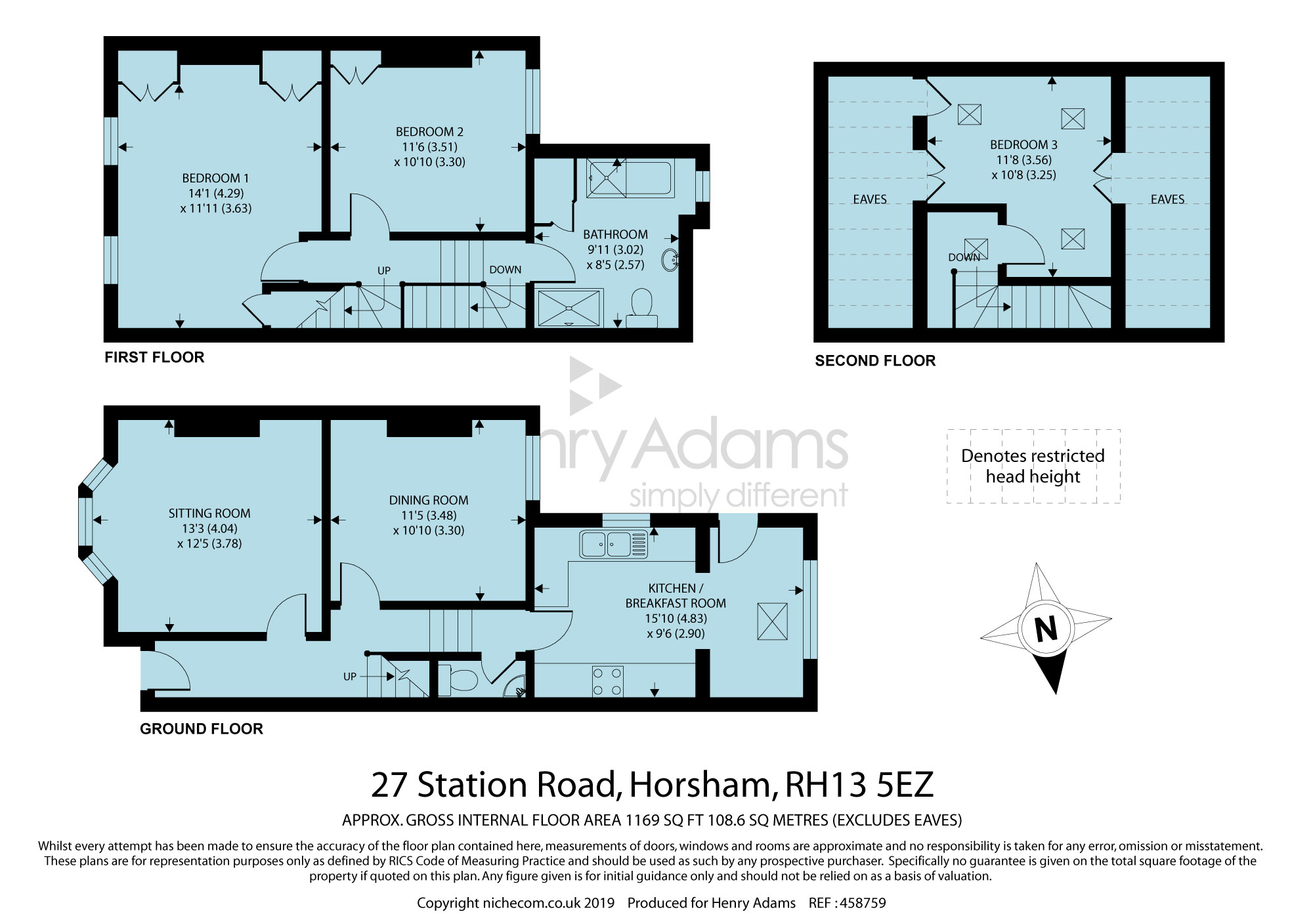 3 Bedrooms Terraced house for sale in Station Road, Horsham RH13