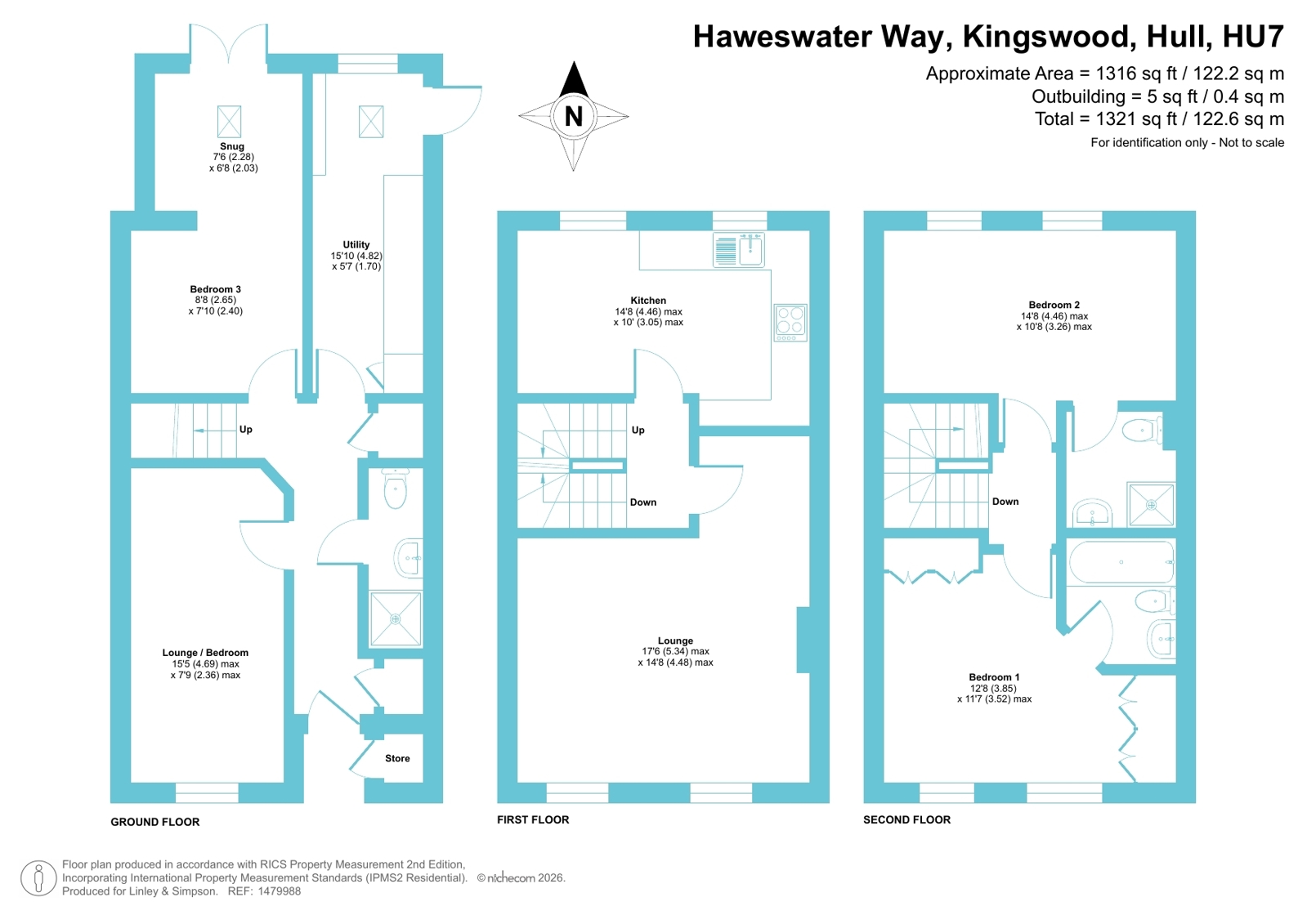 21, Haweswater Way, Hull floorplan