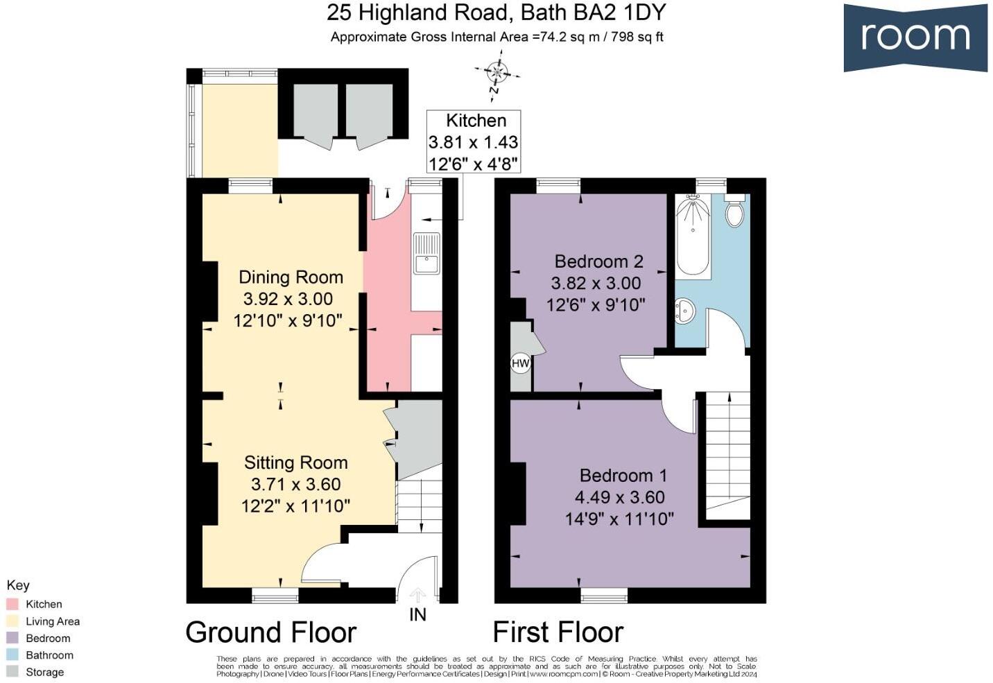 25, Highland Road, Bath floorplan