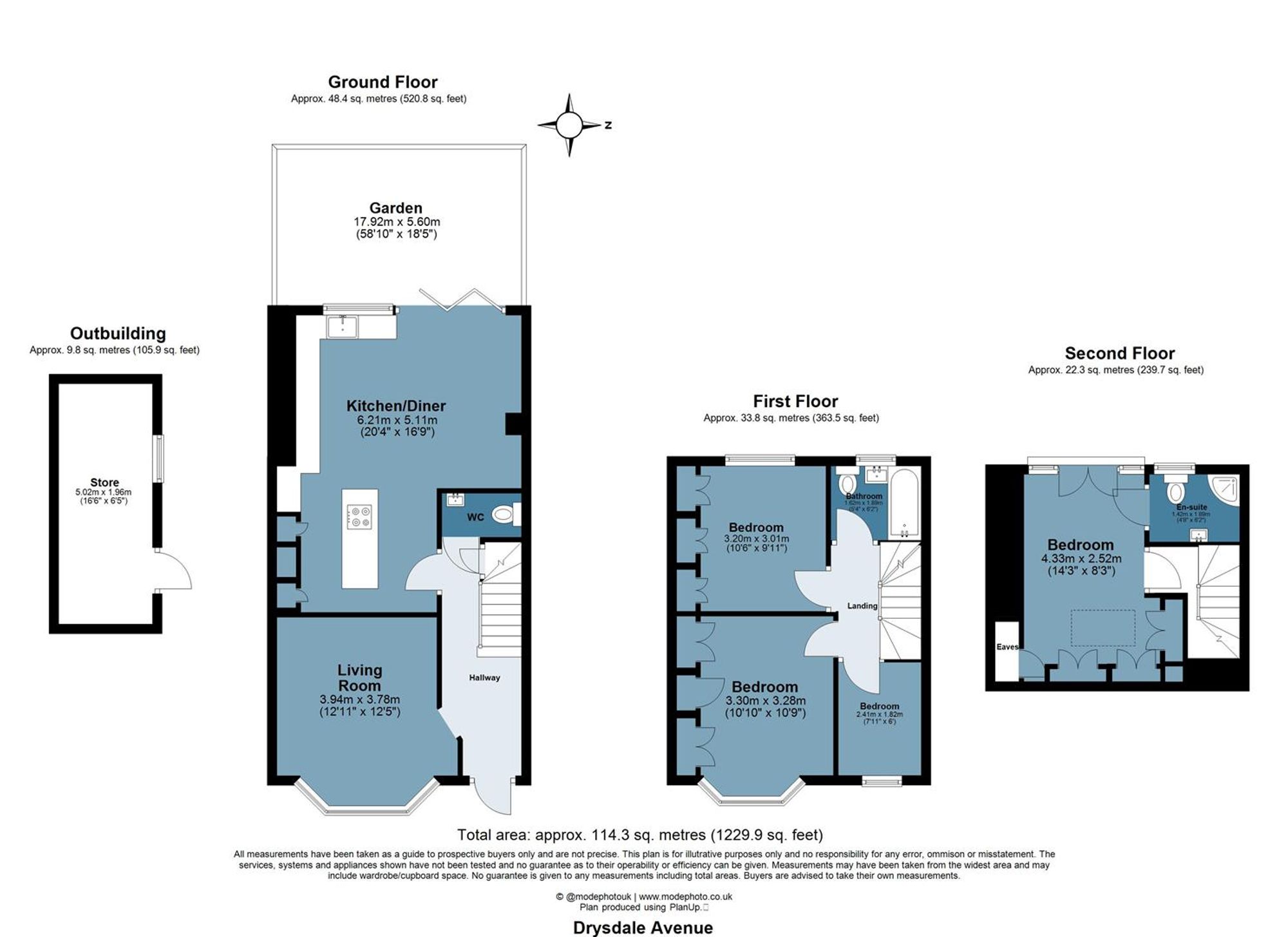 95 Drysdale Avenue, London floorplan