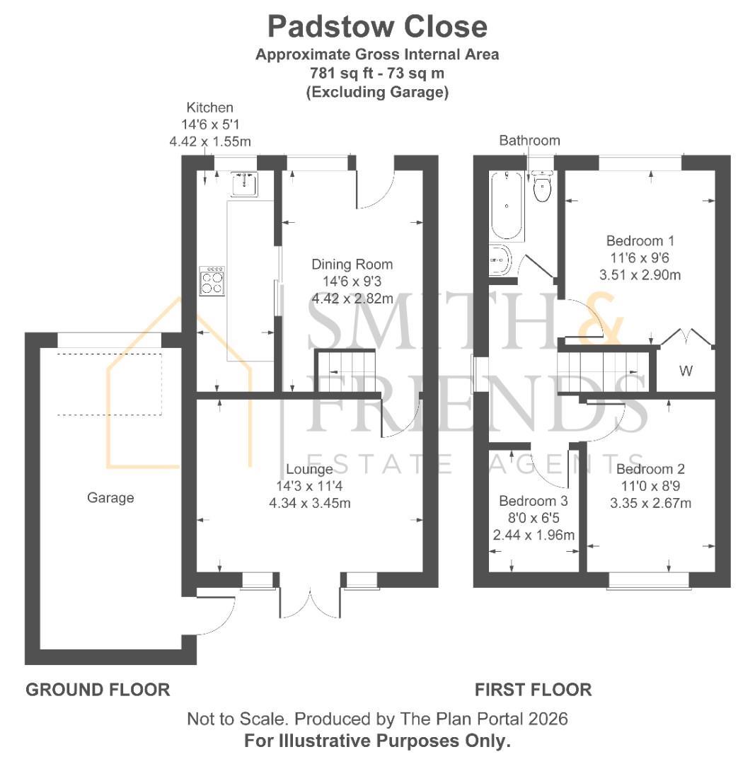 33, Padstow Close, Hartlepool floorplan