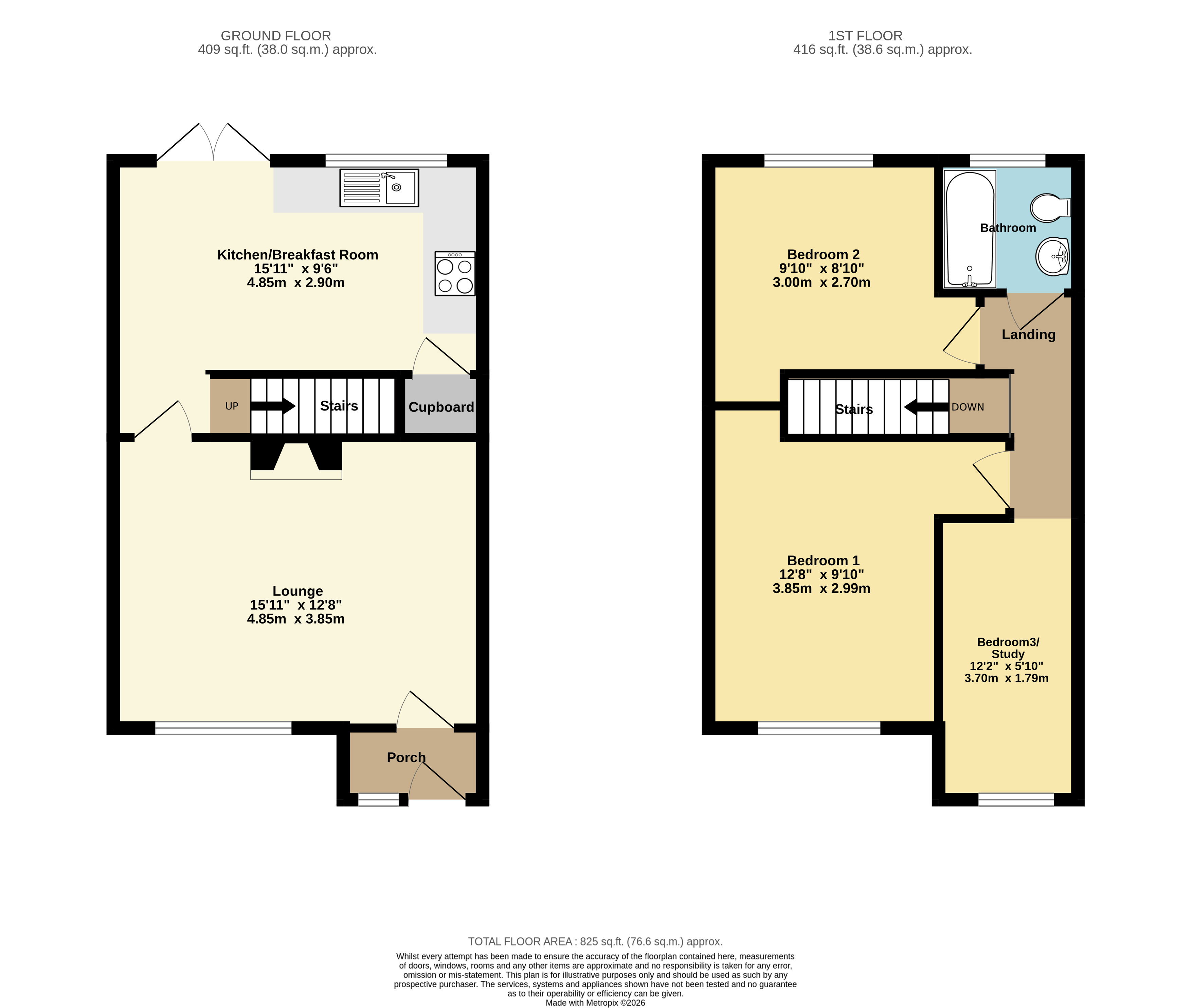 6, Manor Farm Close, New Milton floorplan