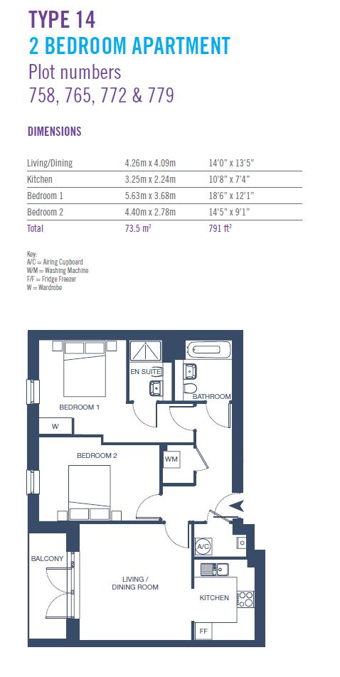 71b Argent House, Handley Page Road, Barking floorplan